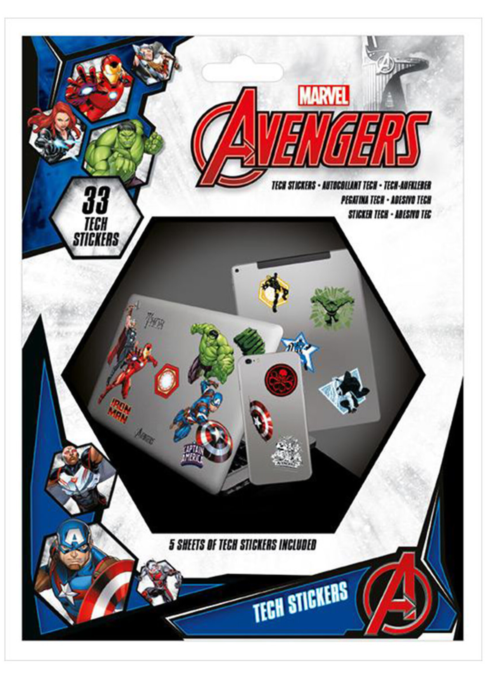 Avengers Heroes Tech Sticker  Pack