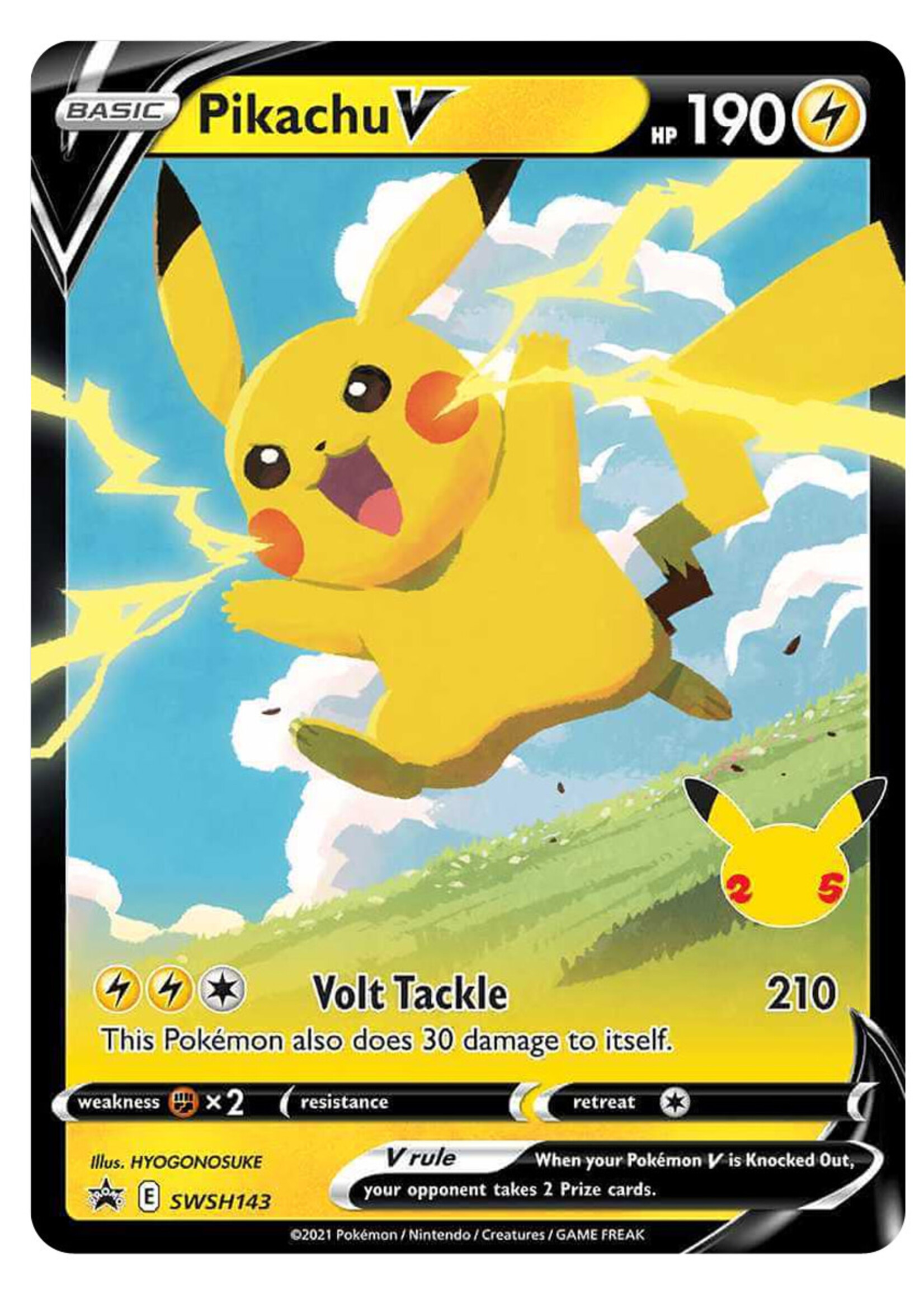 Pikachu V 143 (SWSH): near mint