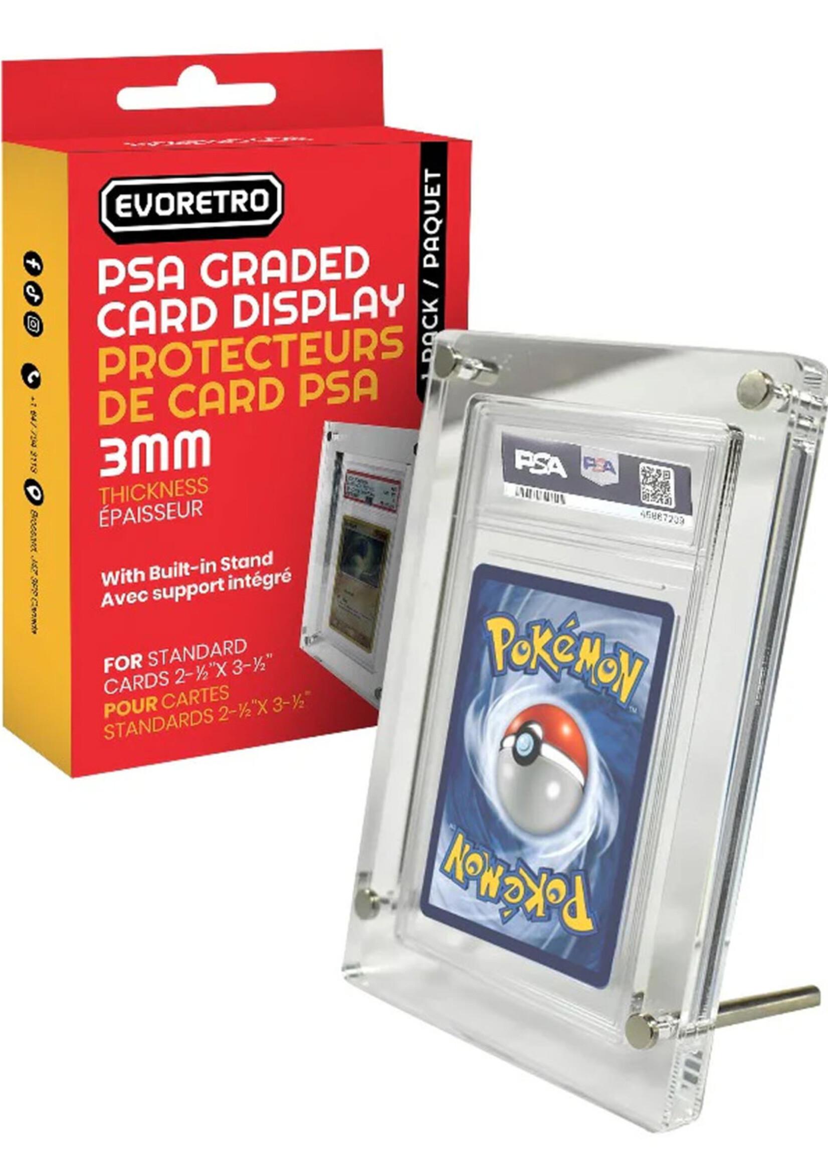 Evoretro PSA Case Acrylic Card Stand Protector Display