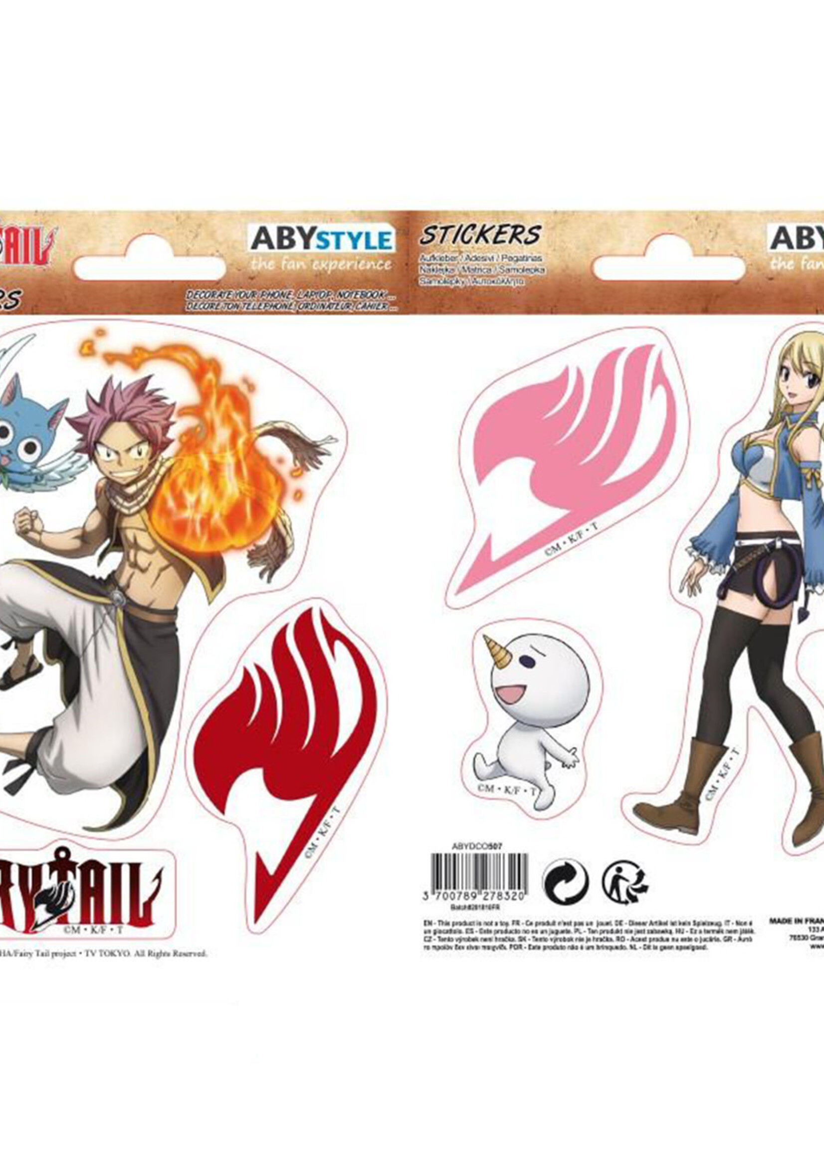 Fairy Tail Stickers 2 Sheets Natsu & Lucy