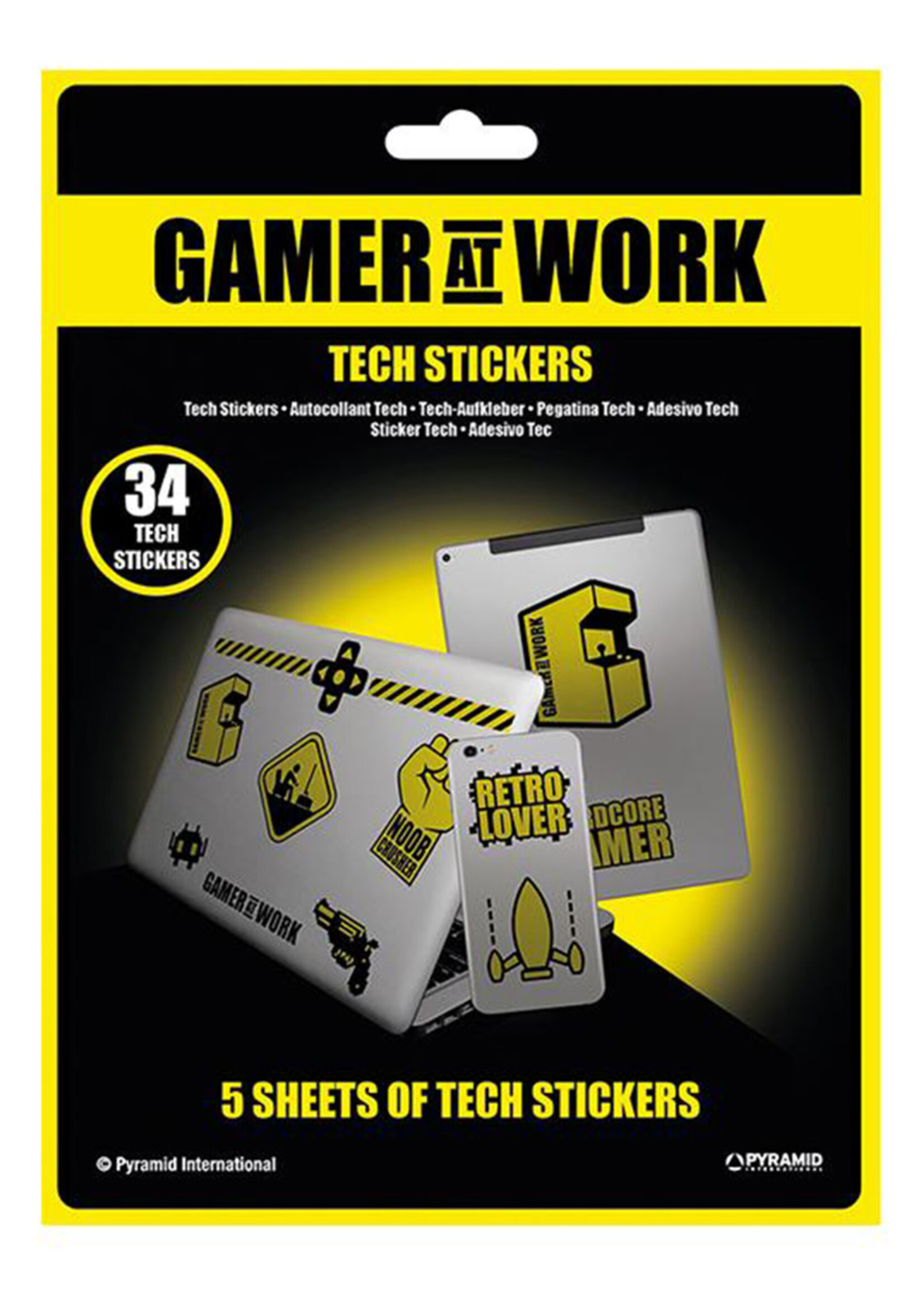 Gamer At Work Tech Sticker  Pack
