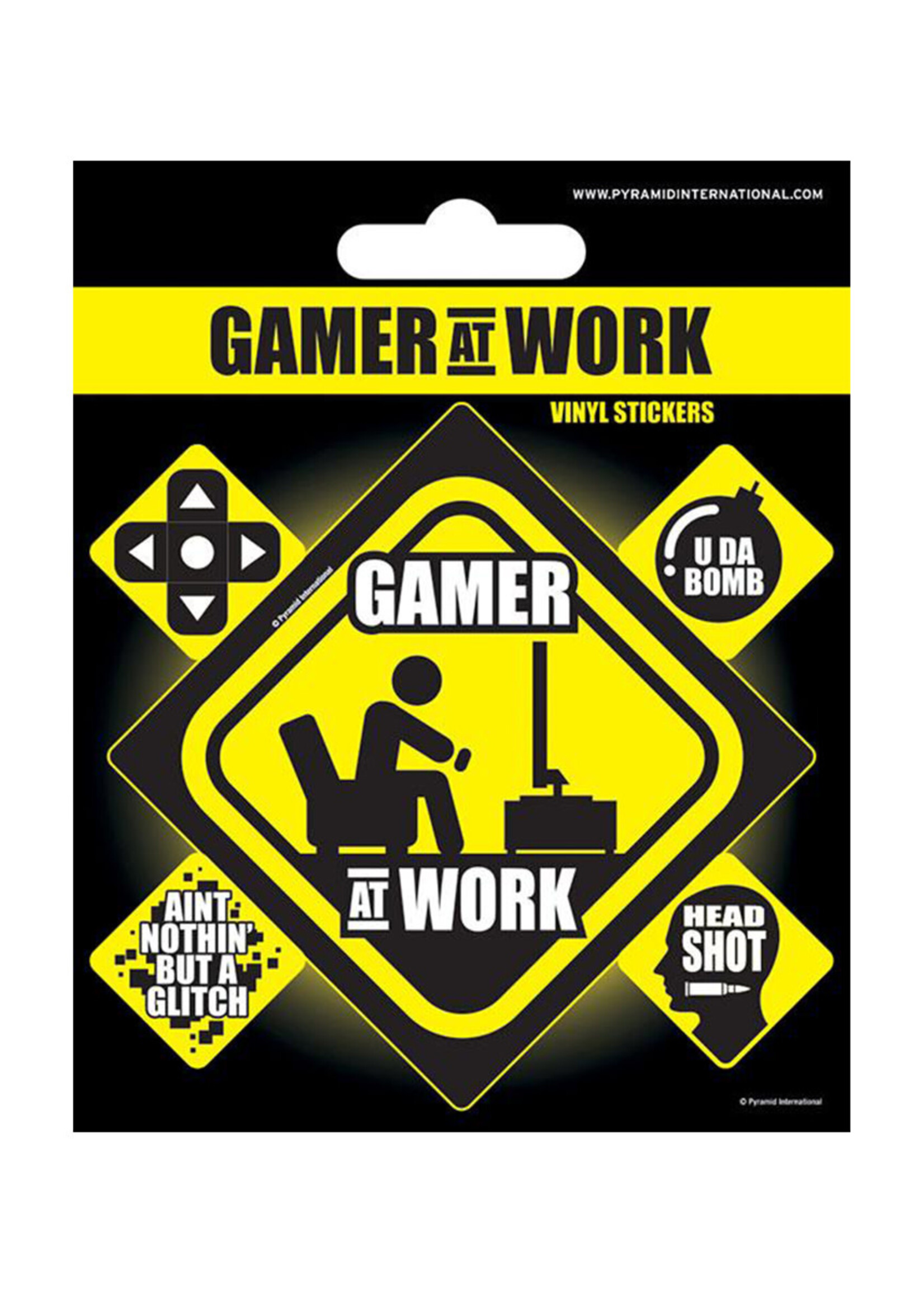 Gamer At Work Vinyl Stickers