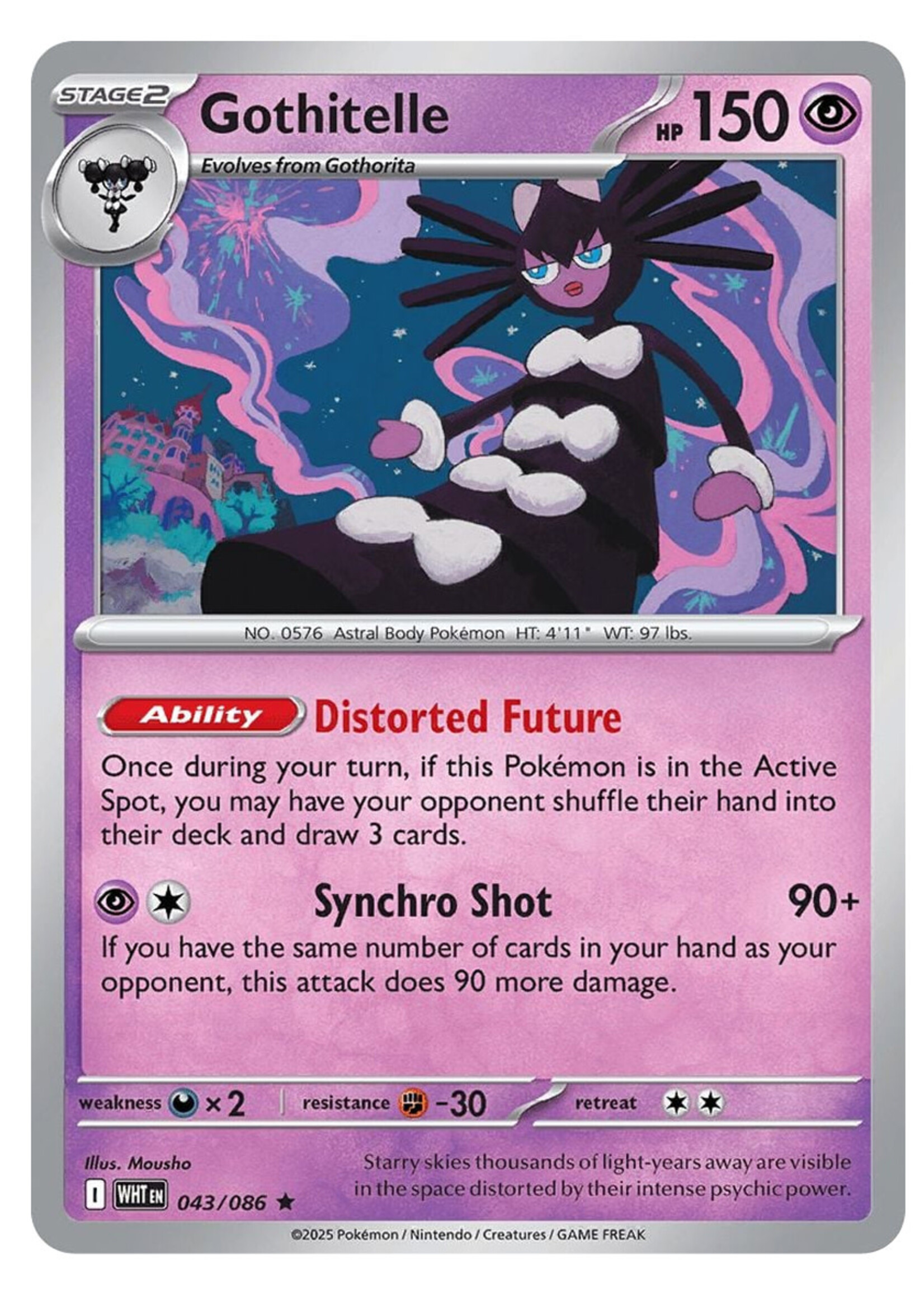 Gothitelle 43 (WHT) Poke Ball Holo: near mint