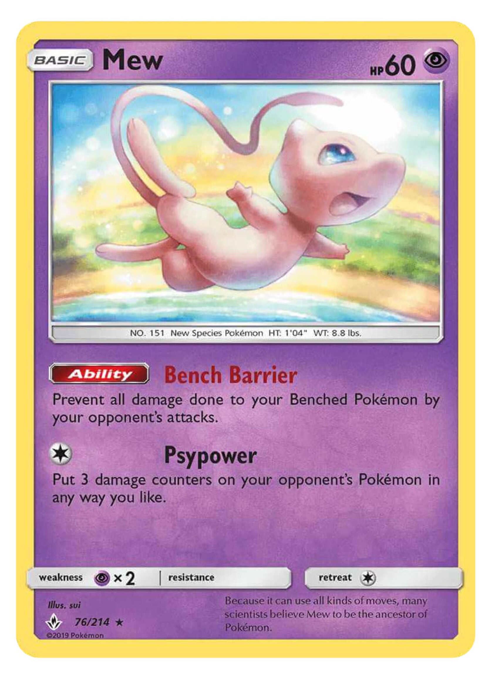 Mew 76 (UNB) Holo: near mint