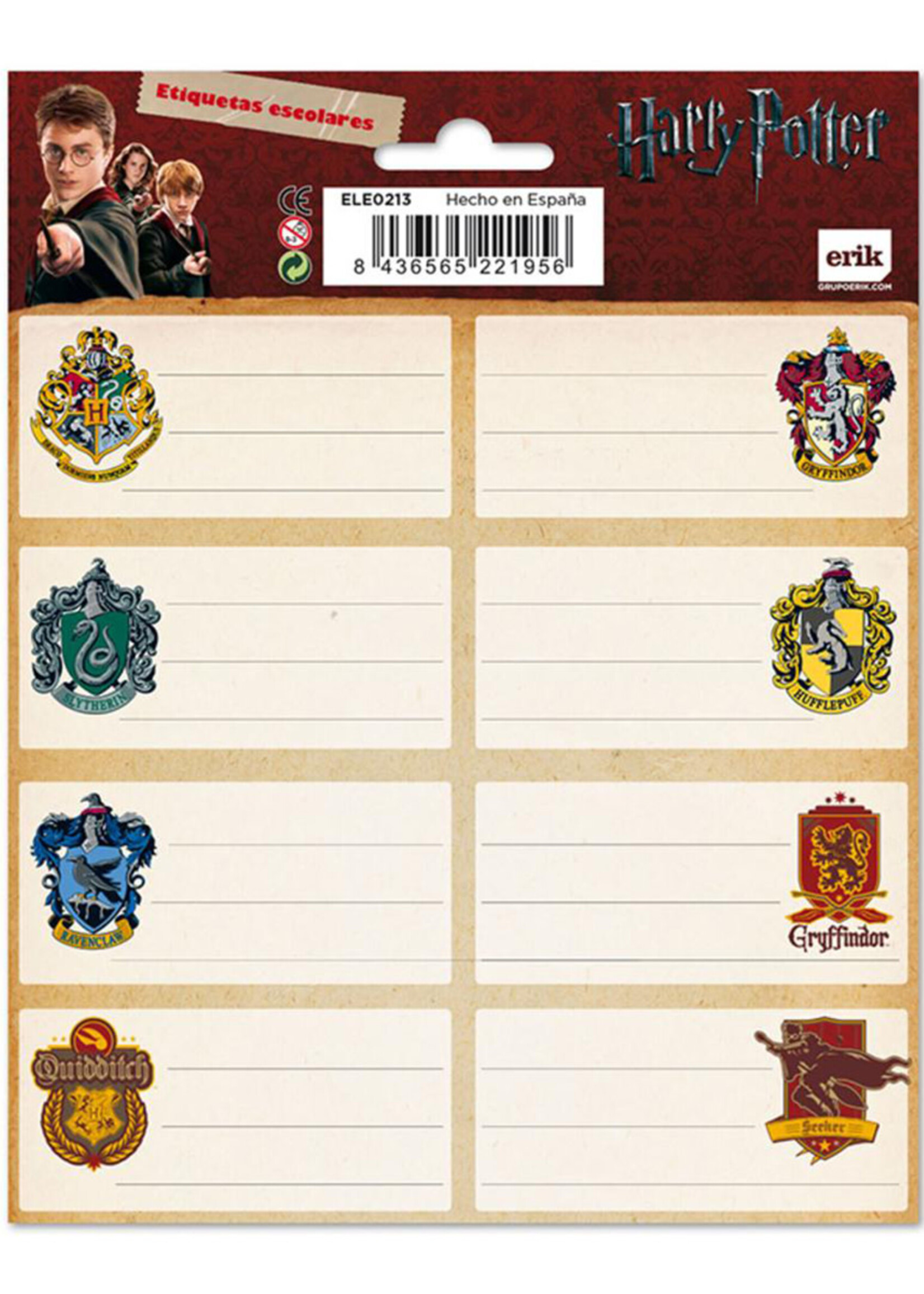 Harry Potter Label Stickers 2 Sheets