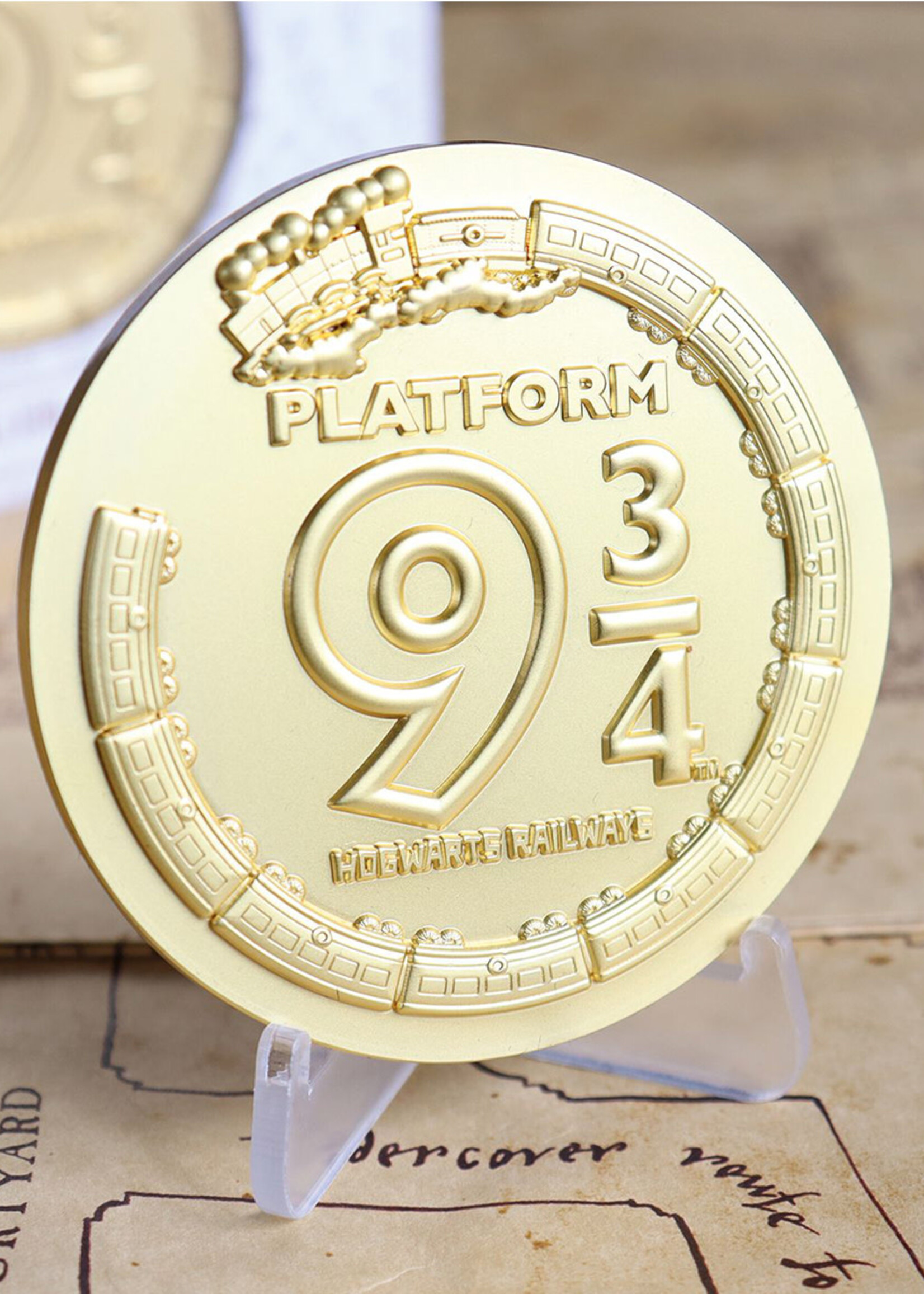 Harry Potter Platform 9 3/4  Plated Medallion Collector