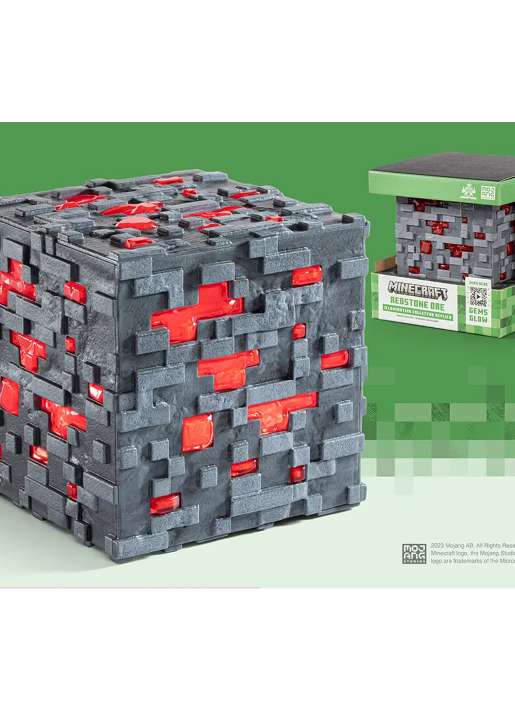 Minecraft Luminous Redstone Ore Collector Replica 10cm