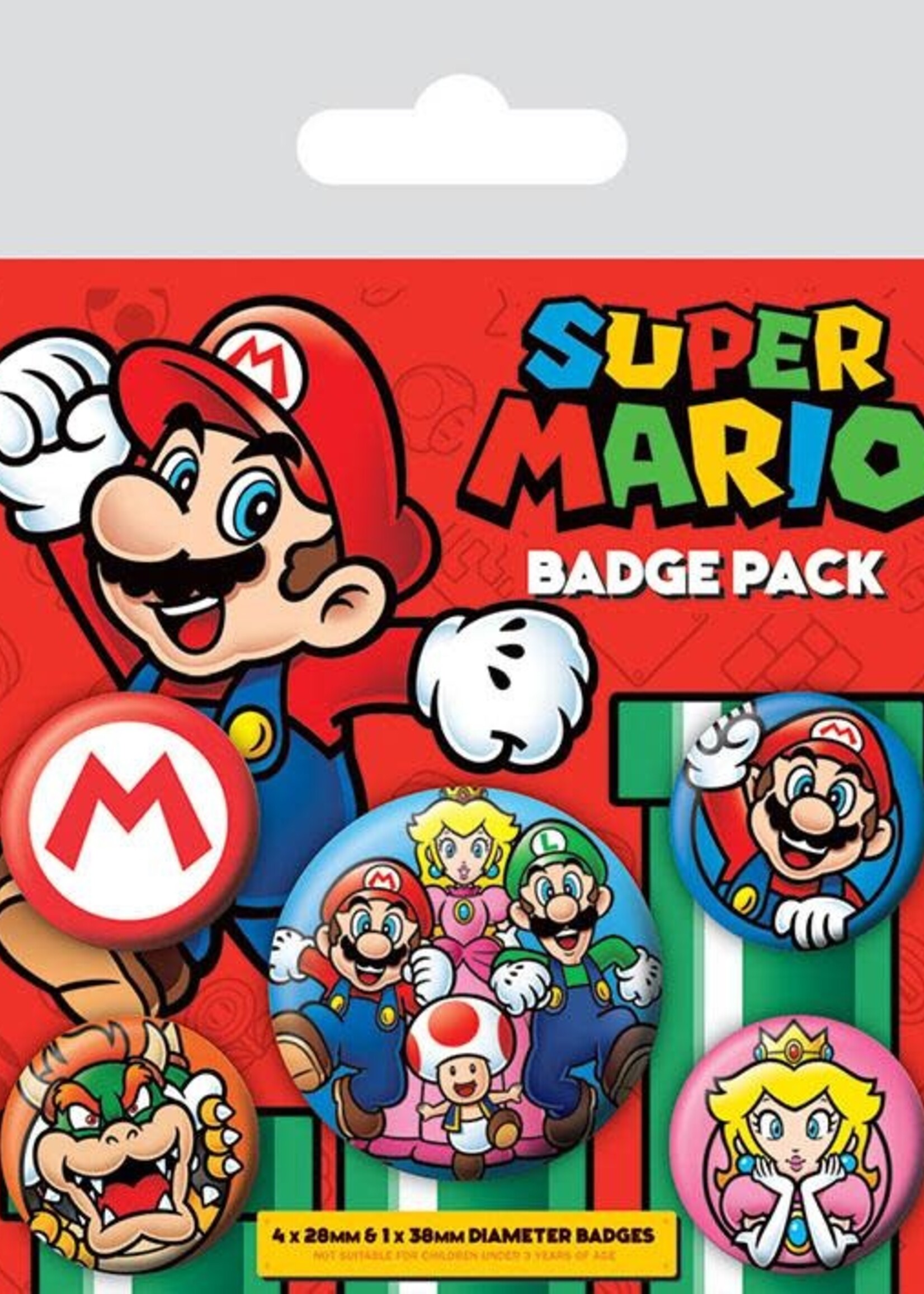 Nintendo Pack 5 Badges  Super Mario