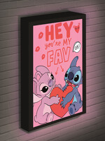 Stitch & Angel Love Light Canvas 40X30Cm