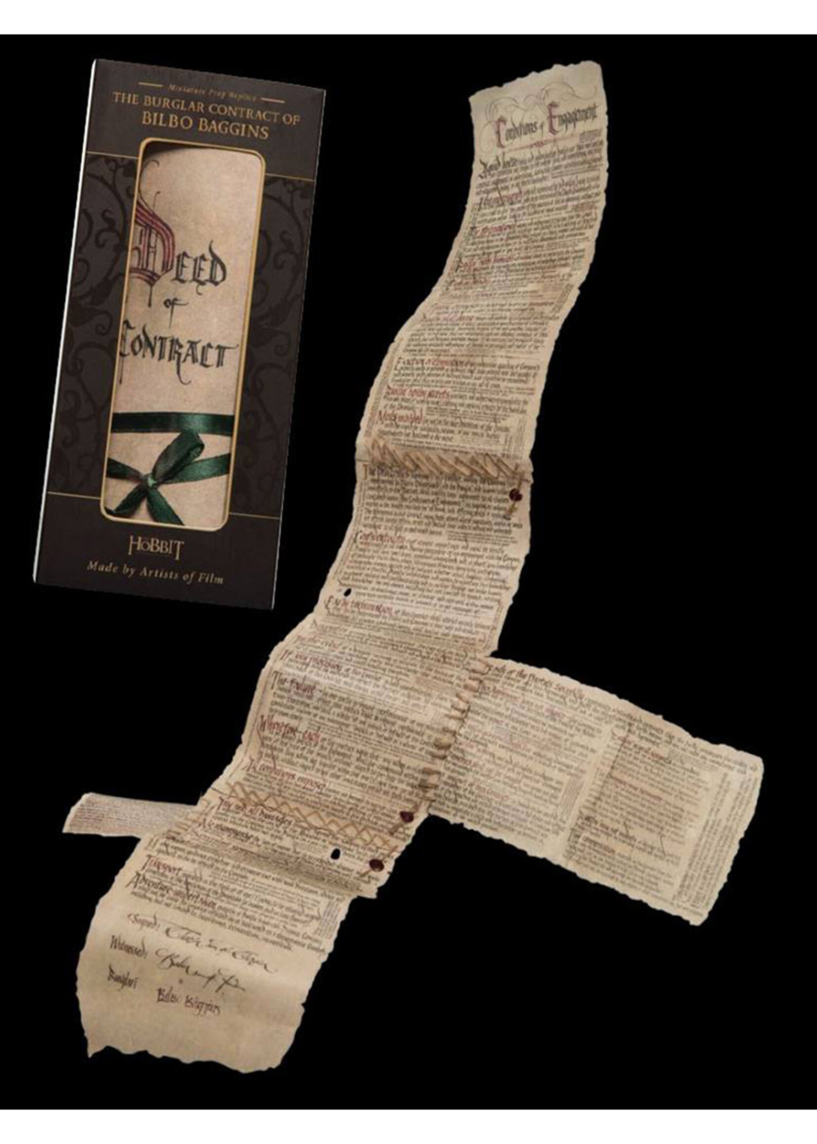 The Hobbit The Burglar Contract of Bilbo Replica