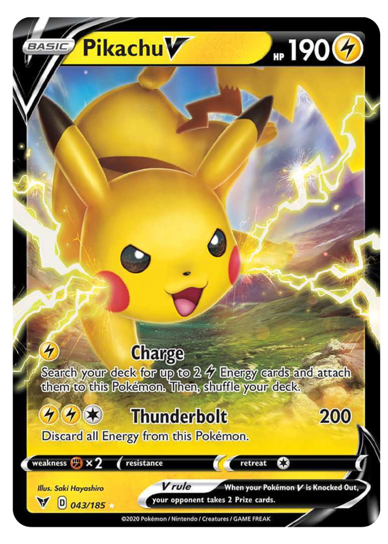 Pikachu V 43 (VIV): near mint