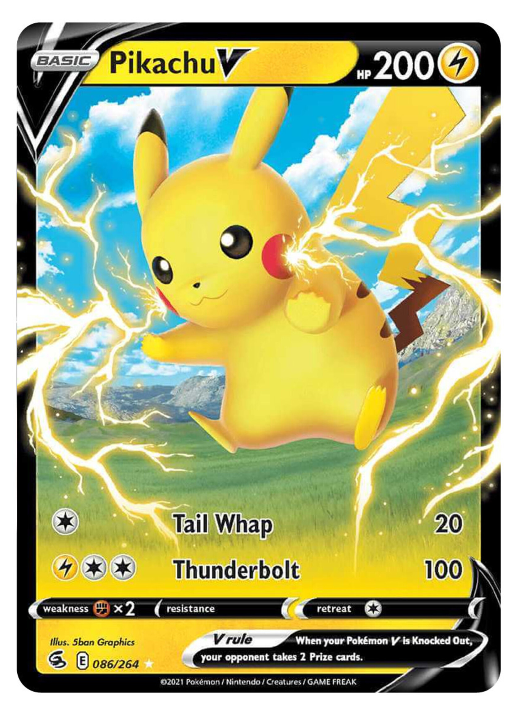 Pikachu V 86 (FST): near mint