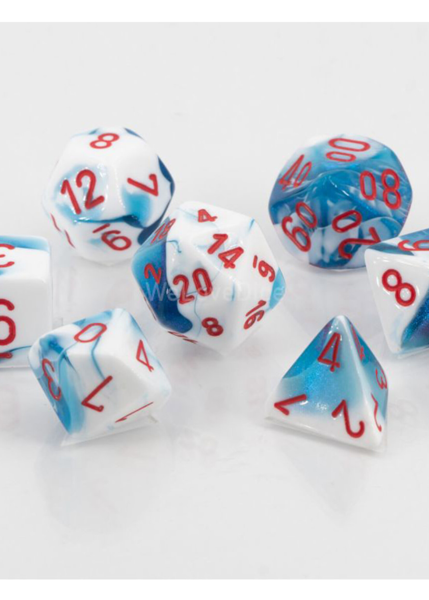 Dice Set Gemini Astral Blue White Red