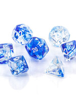 Dice Set Nebula Dark Blue White