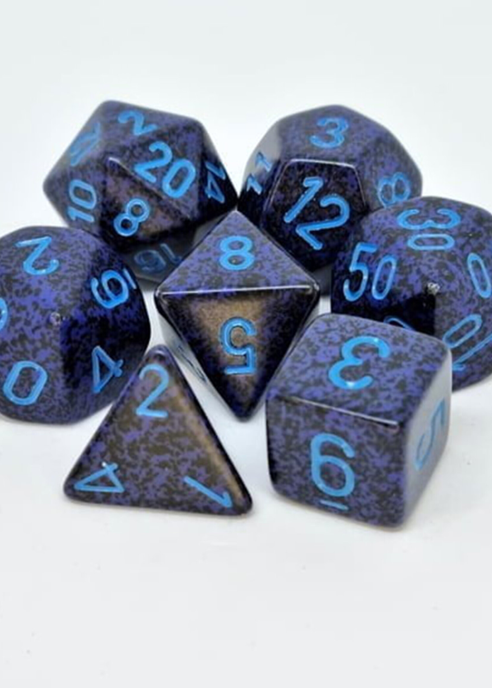 Dice Set Speckled Cobalt