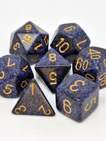 Dice Set Speckled Gold Cobalt