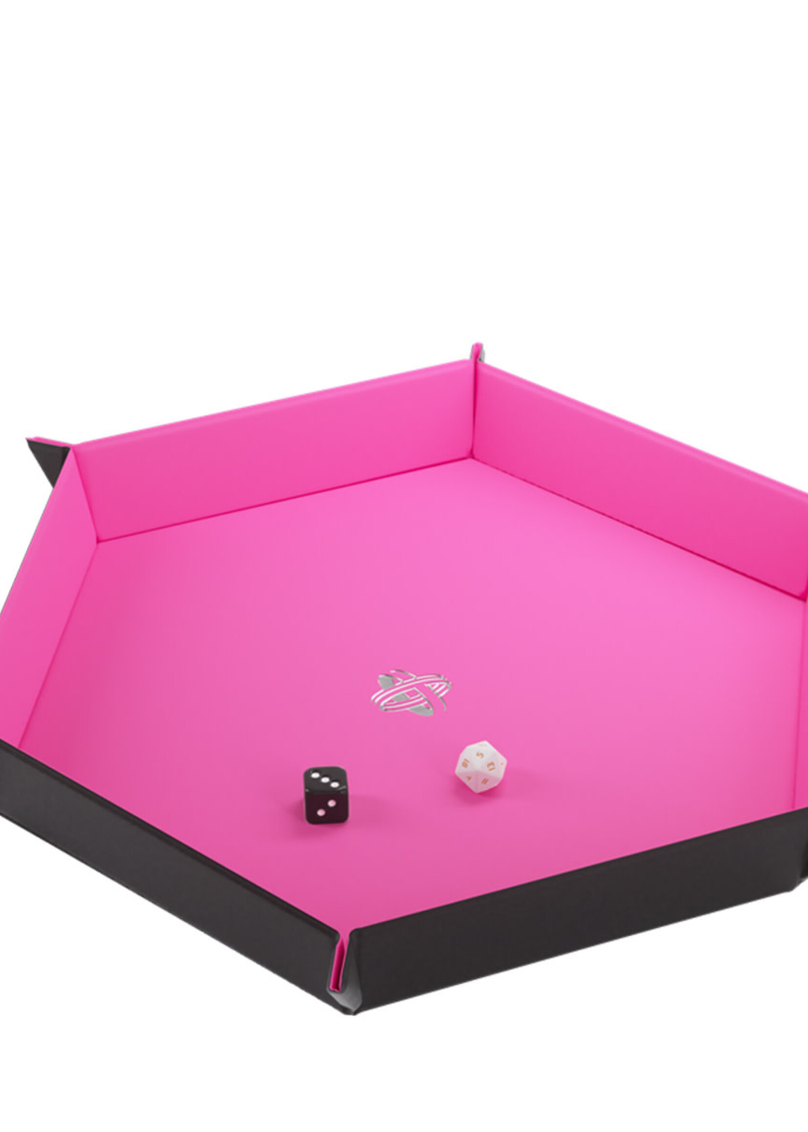 Magnetic Dice Tray Hexagonal Black Pink