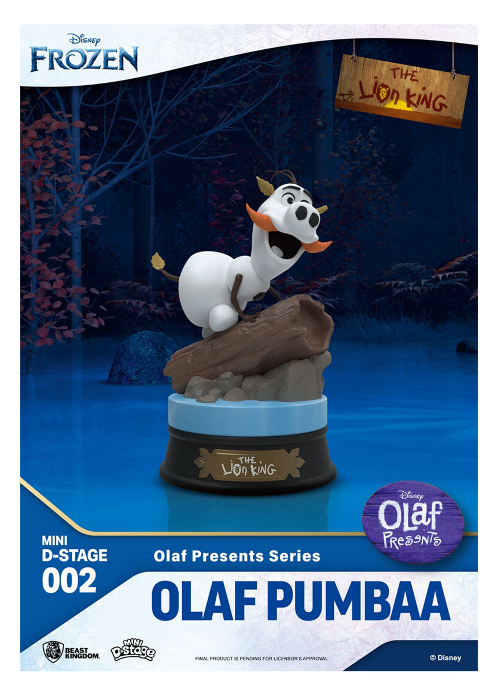 Disney Frozen Olaf Mini PVC Diorama Lion King Pumbaa