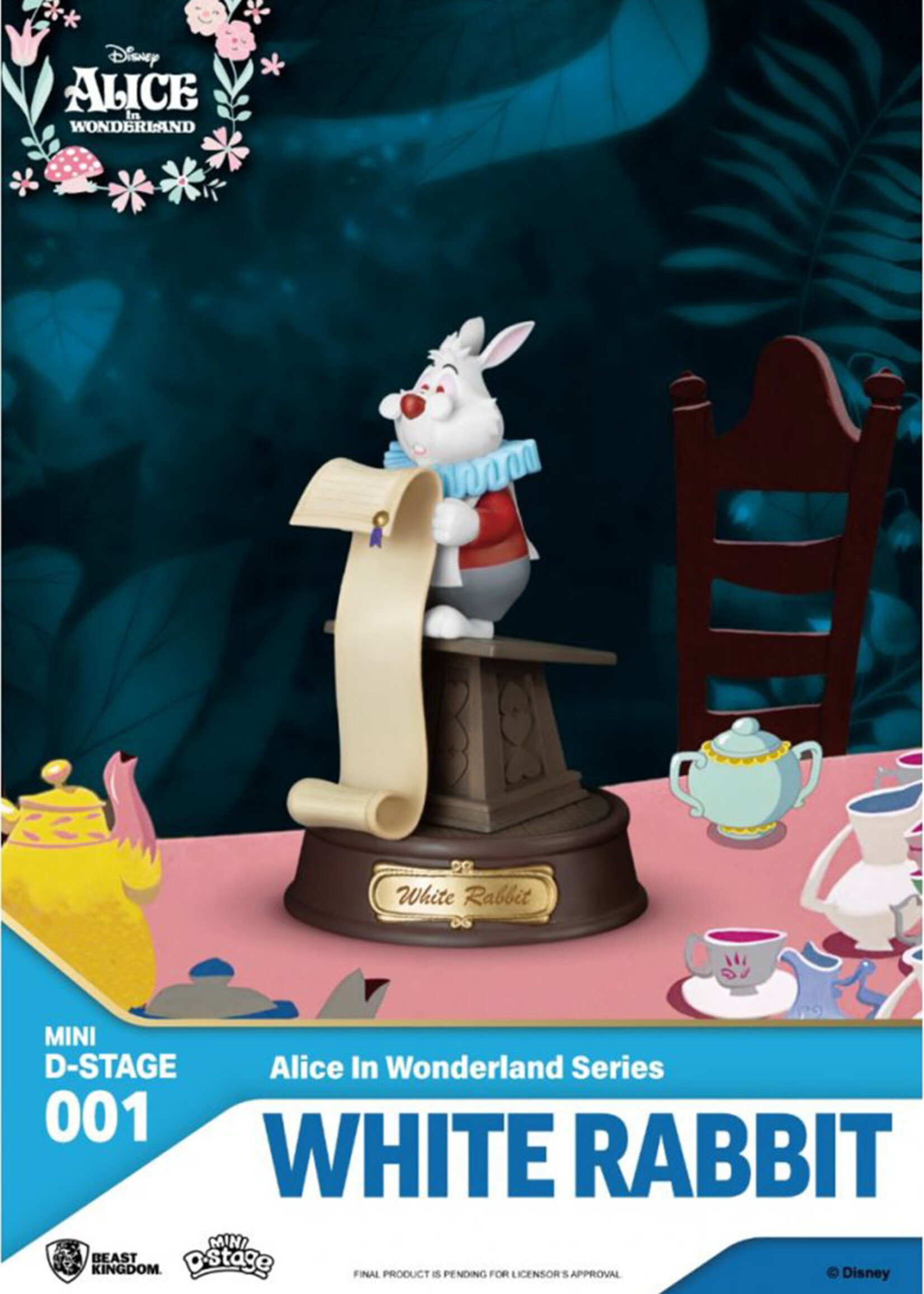 Disney White Rabbit Statue  Mini Diorama 10cm