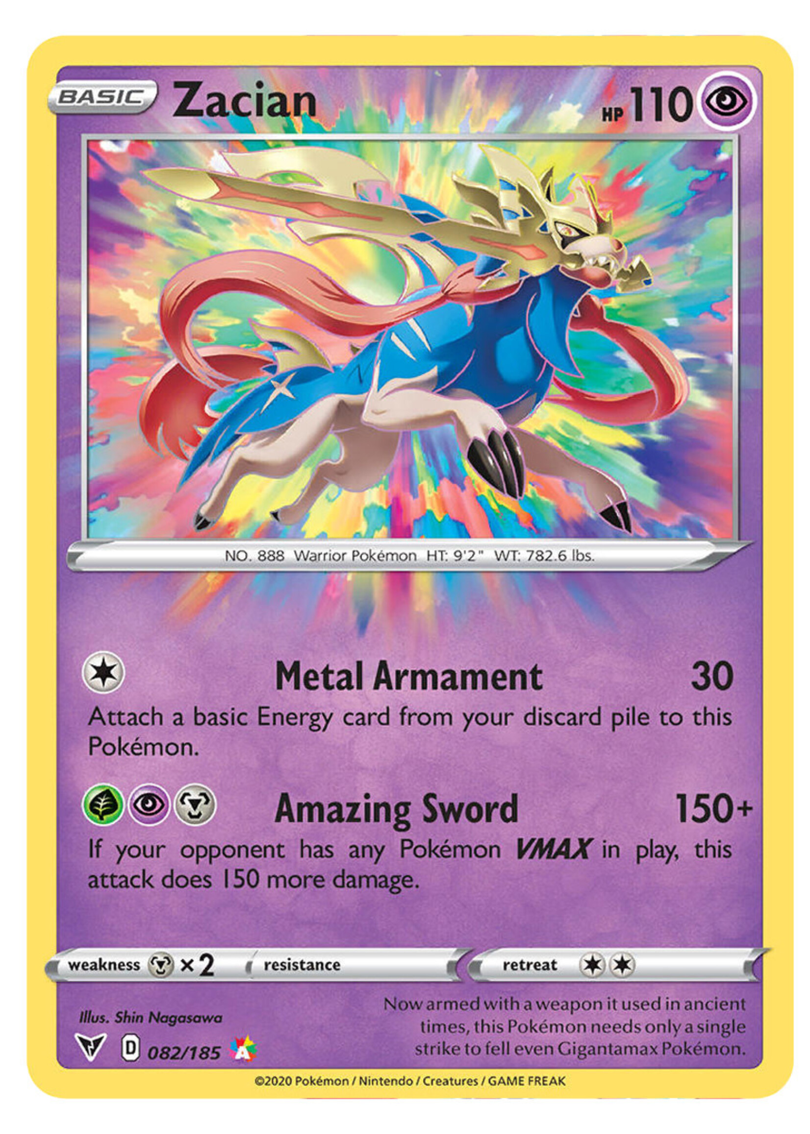 Zacian 82 (VIV): near mint