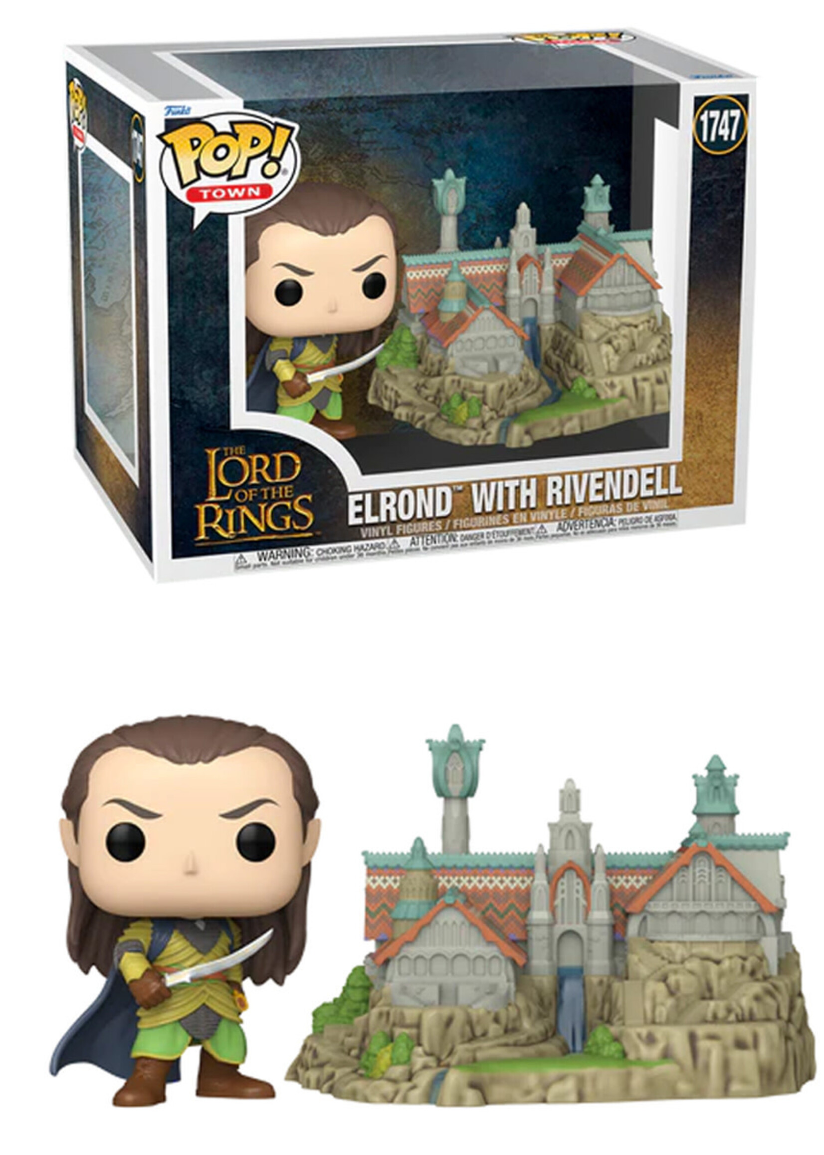 Lord of The Rings Funko Pop Town N°1747 Elrond & Rivendel