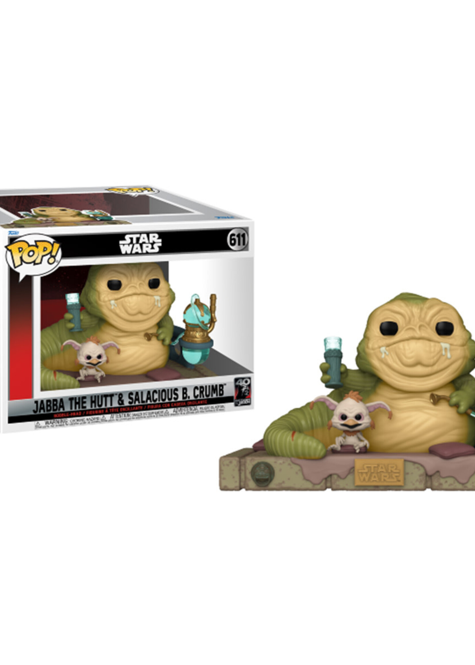 Star Wars 6 40th Anniv Funko Pop Deluxe N° 611 Jabba wit