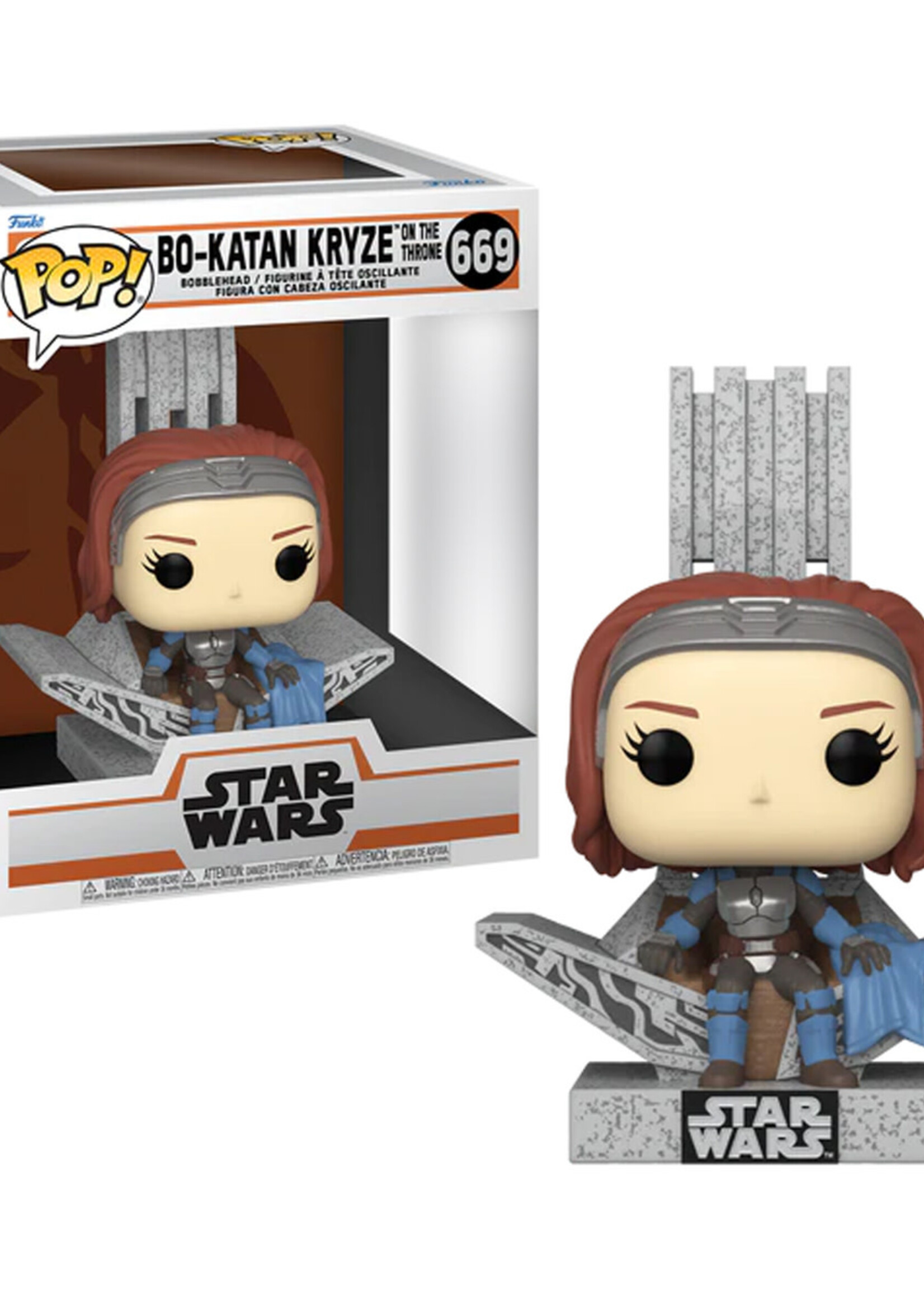 The Mandalorian Funko Pop N° 669 Bo Katan with Throne