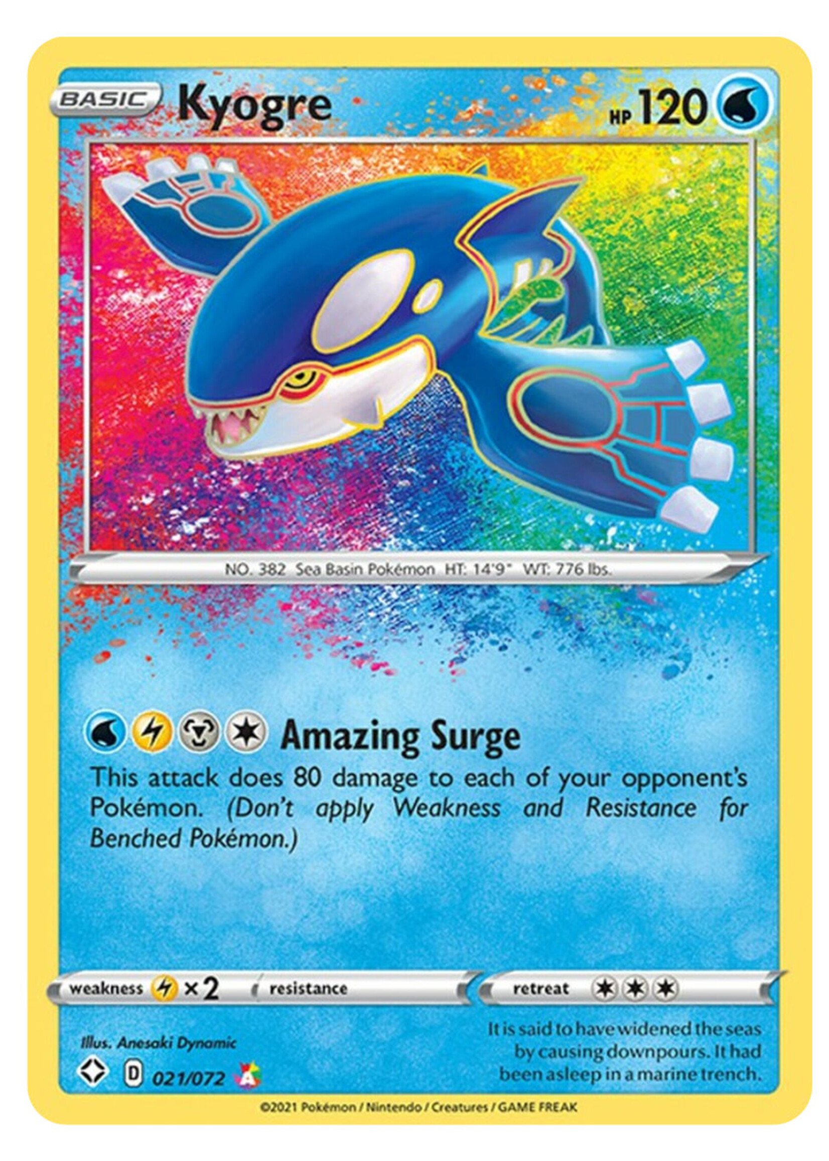 Kyogre 21 (SHF): excellent