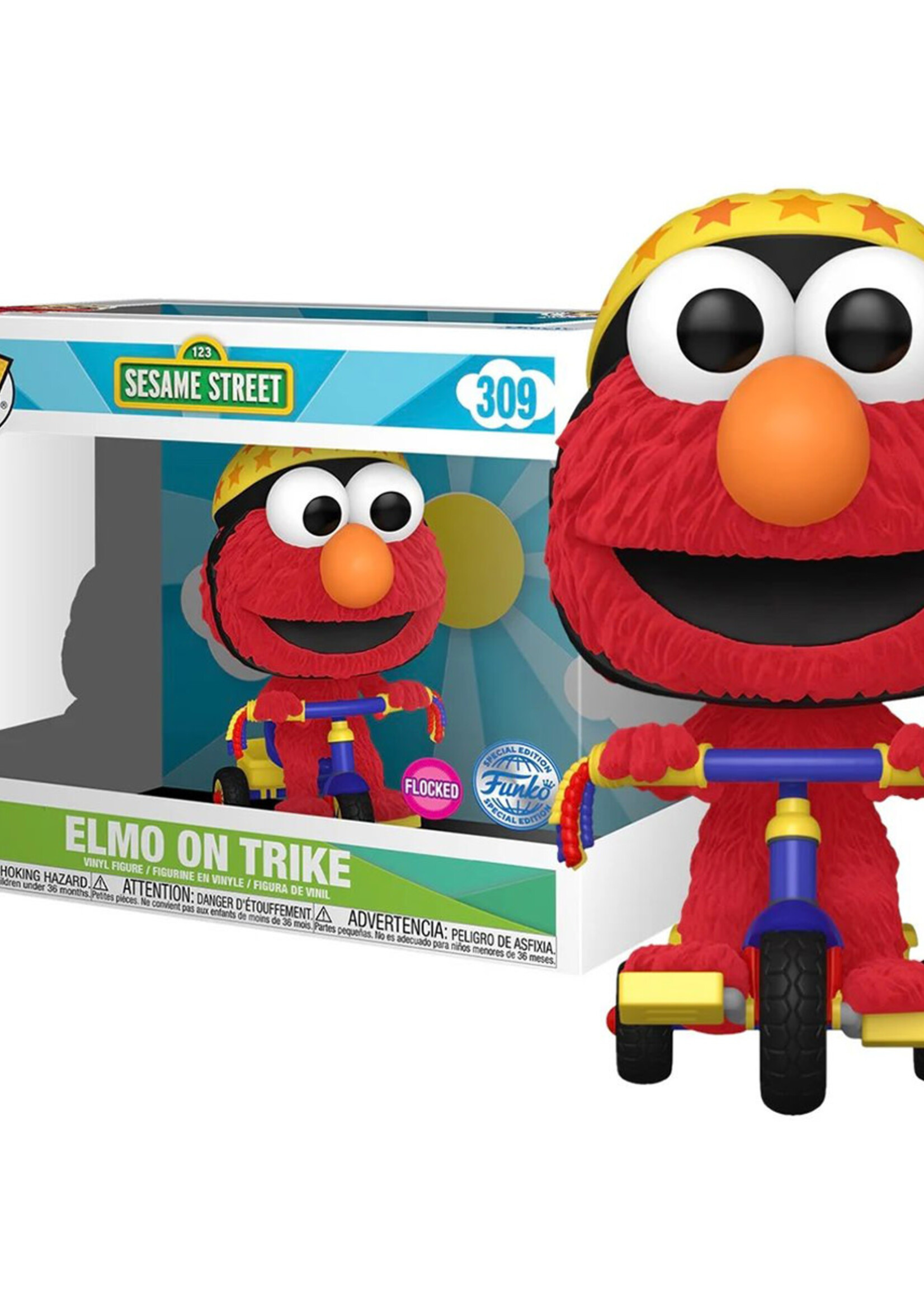 Sesame Street Funko Pop Rides N° 309   Elmo on Trike Flocked