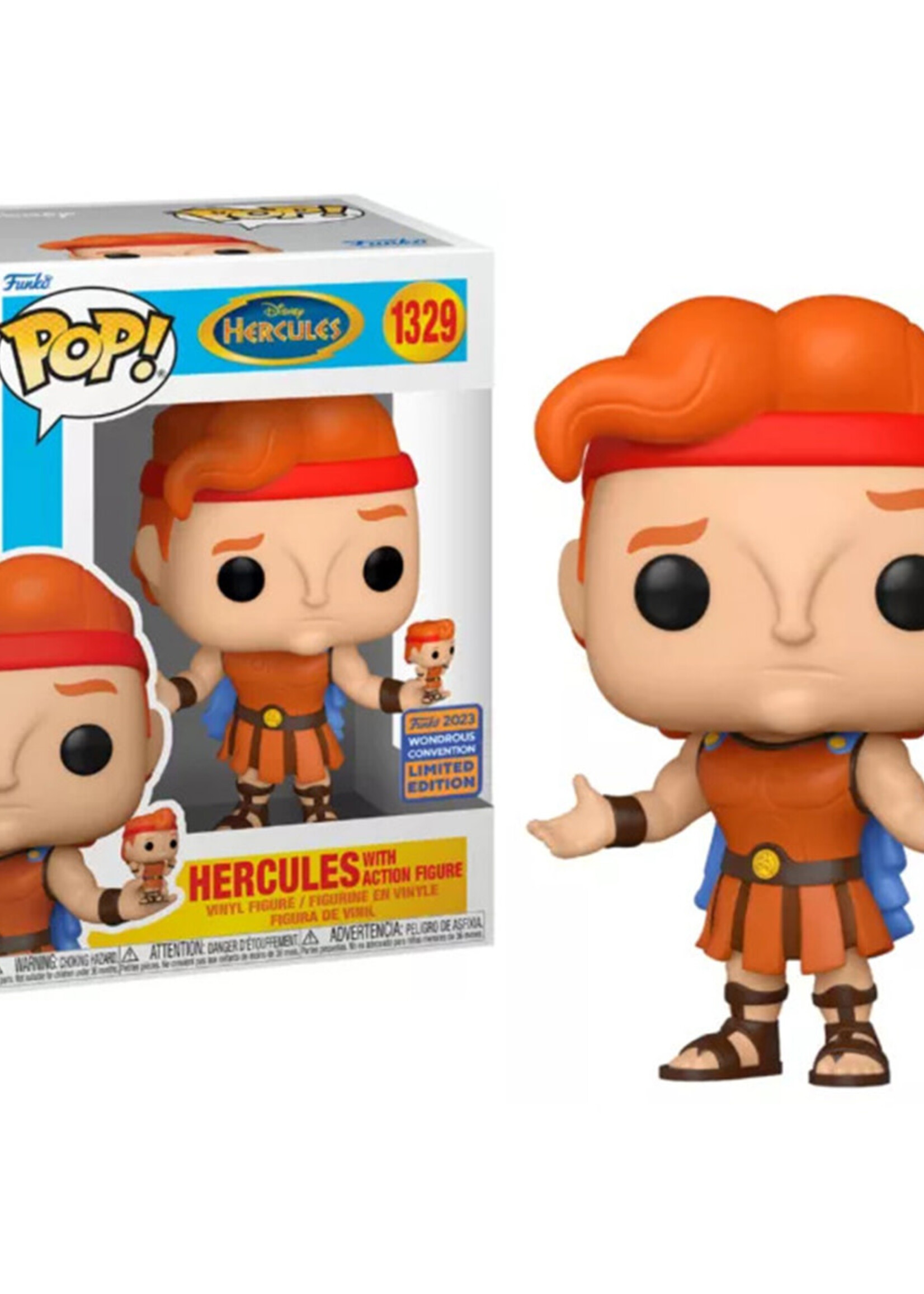 Hercules Funko Pop Con N° 1329  Hercules With His Action Figure