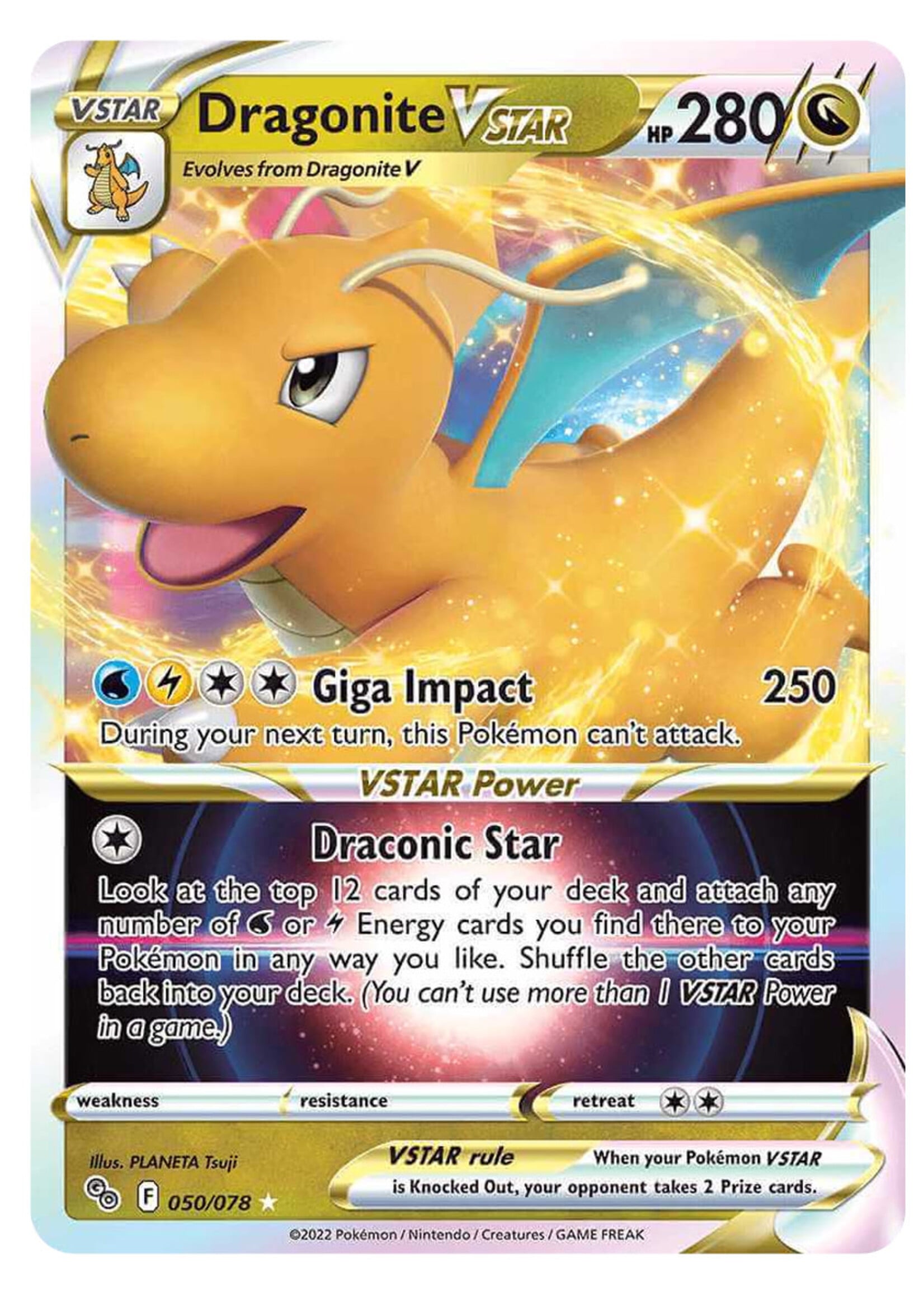 Dragonite Vstar 50 (PGO): excellent