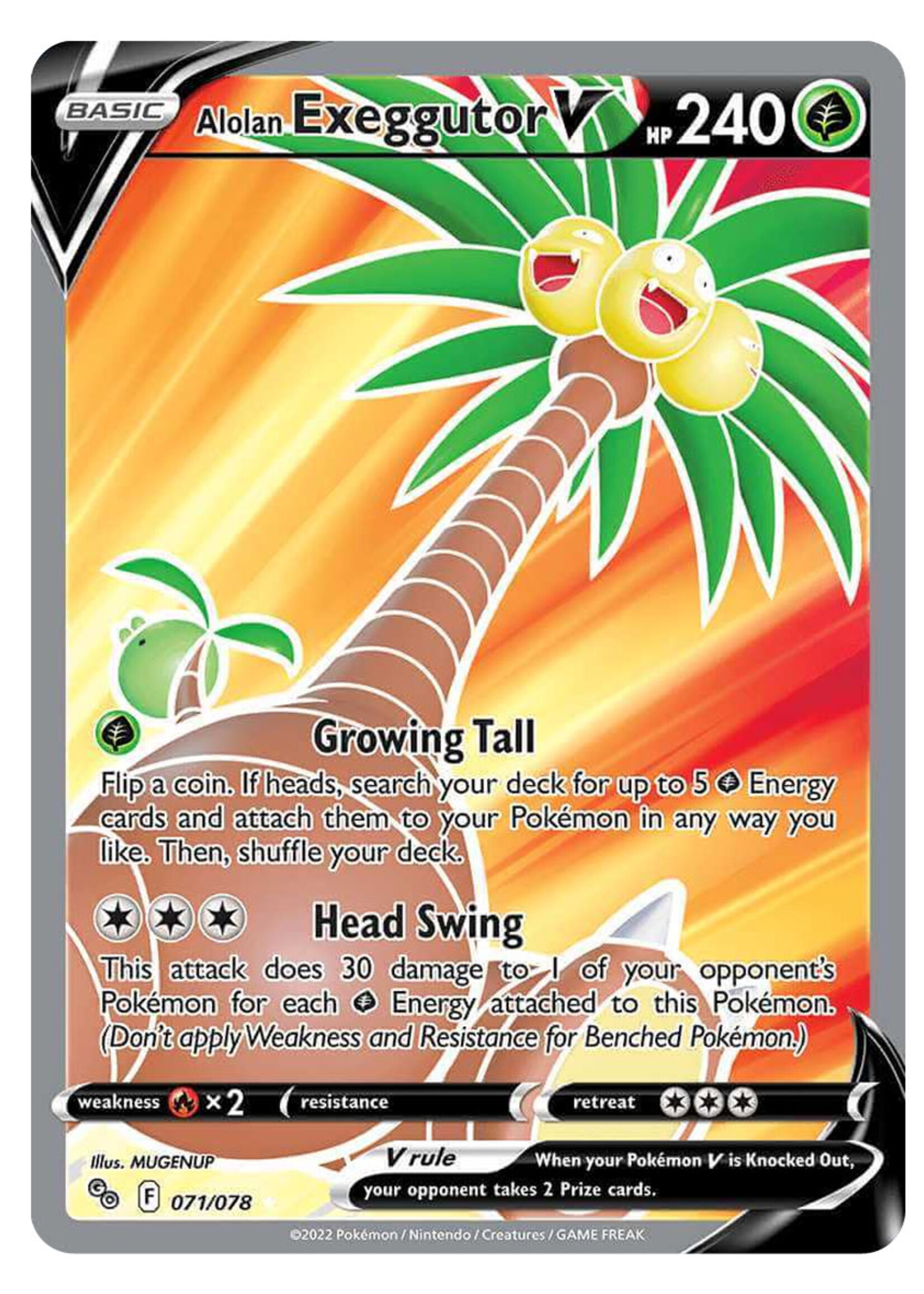 Alolan Exeggutor V 71 (PGO): near mint