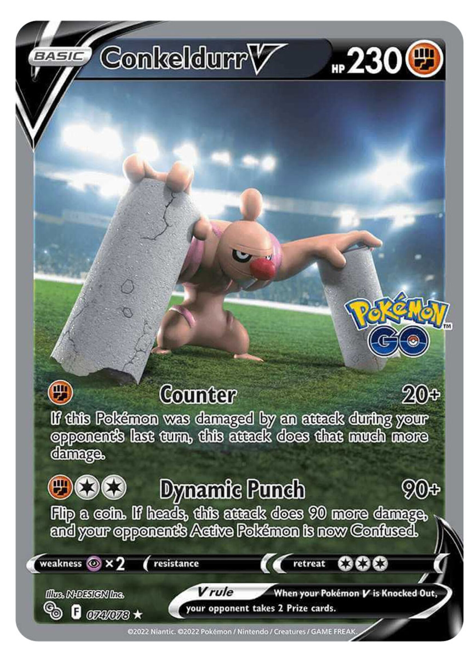 Conkeldurr V 74 (PGO): near mint