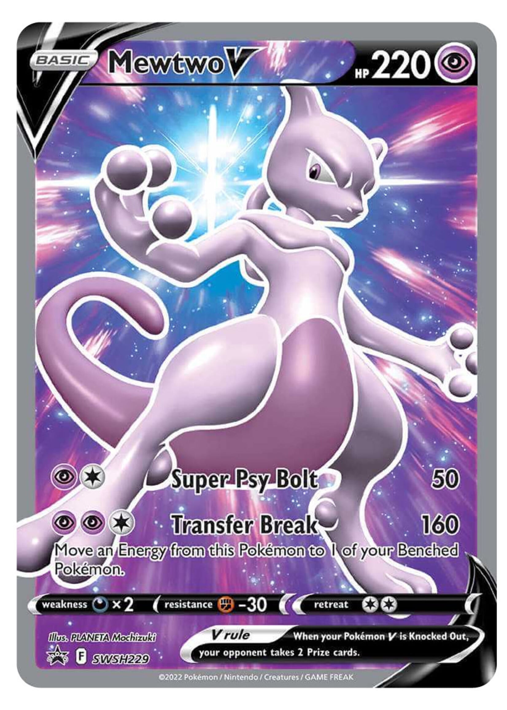 Mewtwo V 229 (SWSH) OVP Sealed: near mint