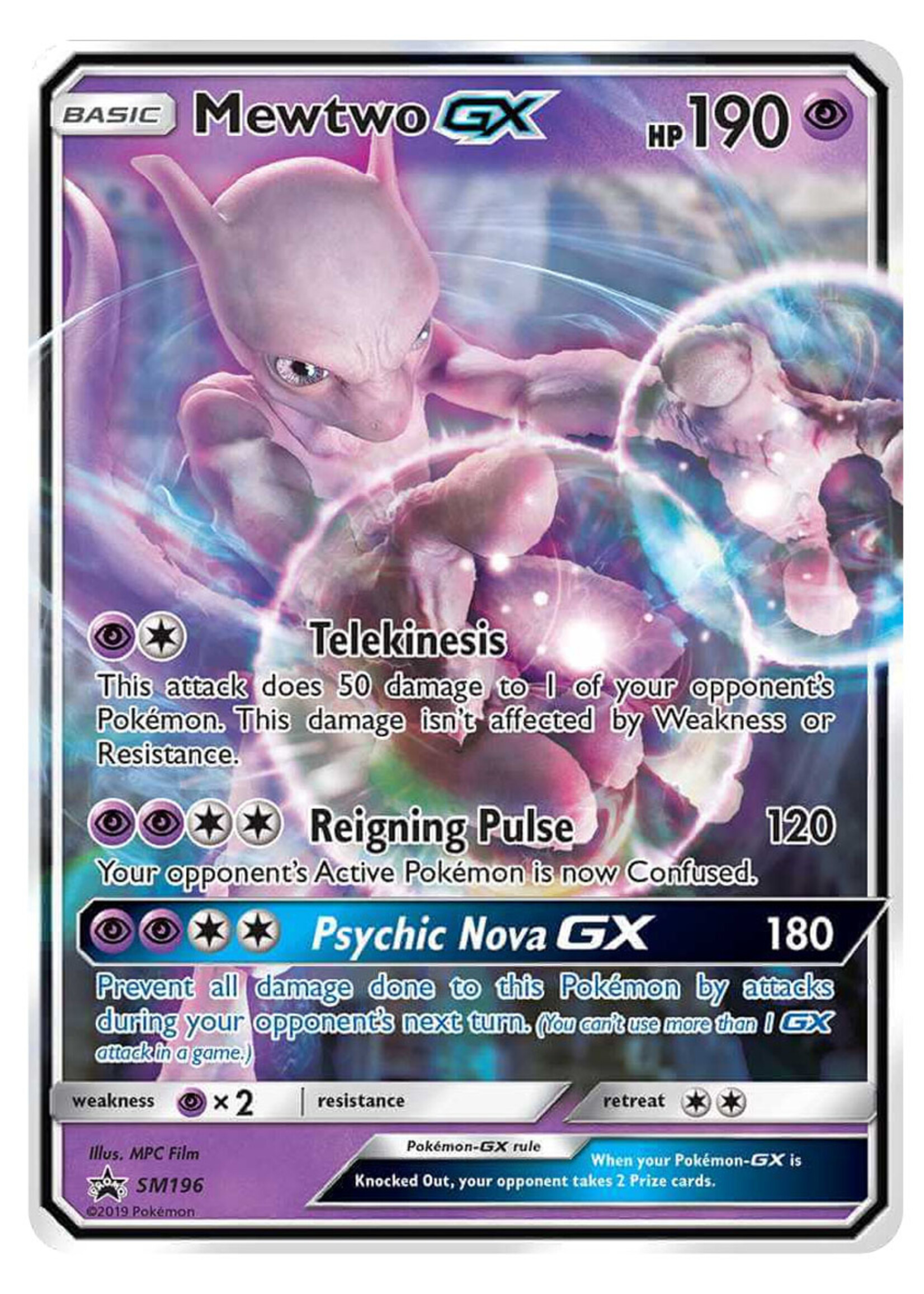 Mewtwo GX 196 (SM): excellent