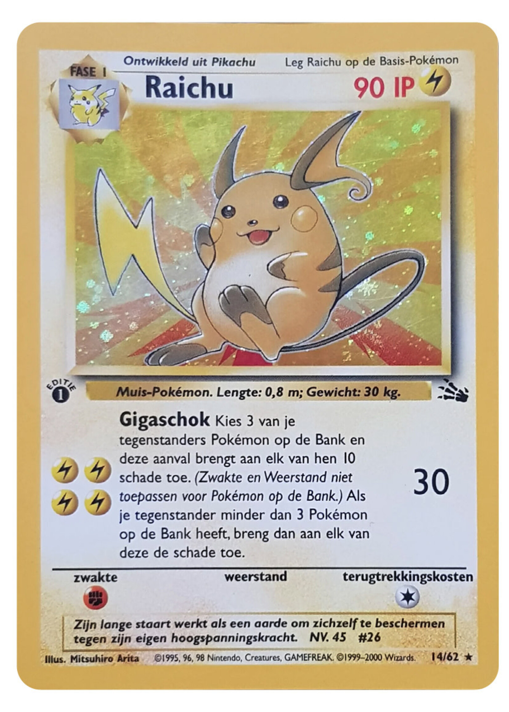 Raichu 14 (FO) 1st Edition Nederlands: poor
