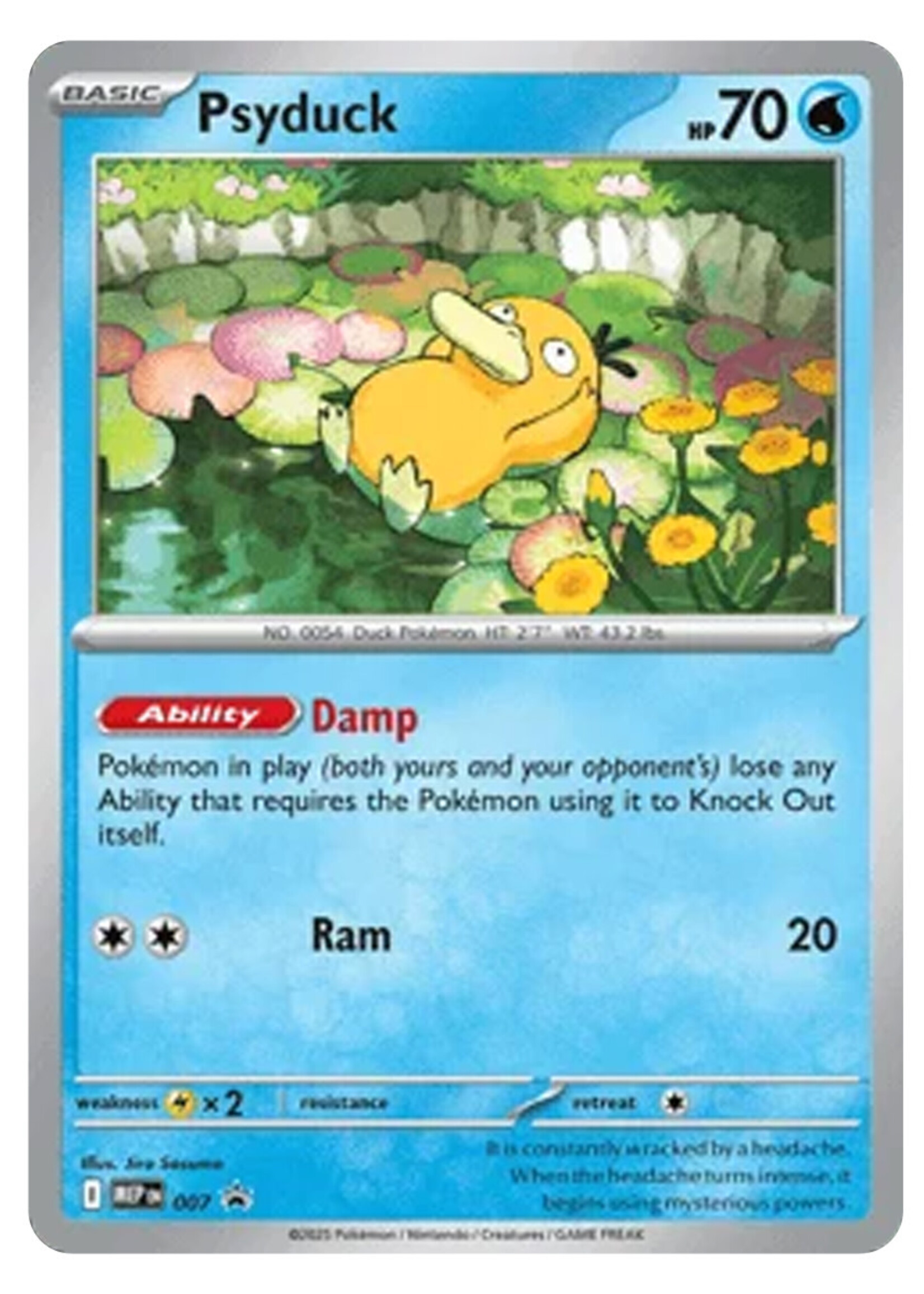 Psyduck 7 (MEP) Holo Swirl: near mint