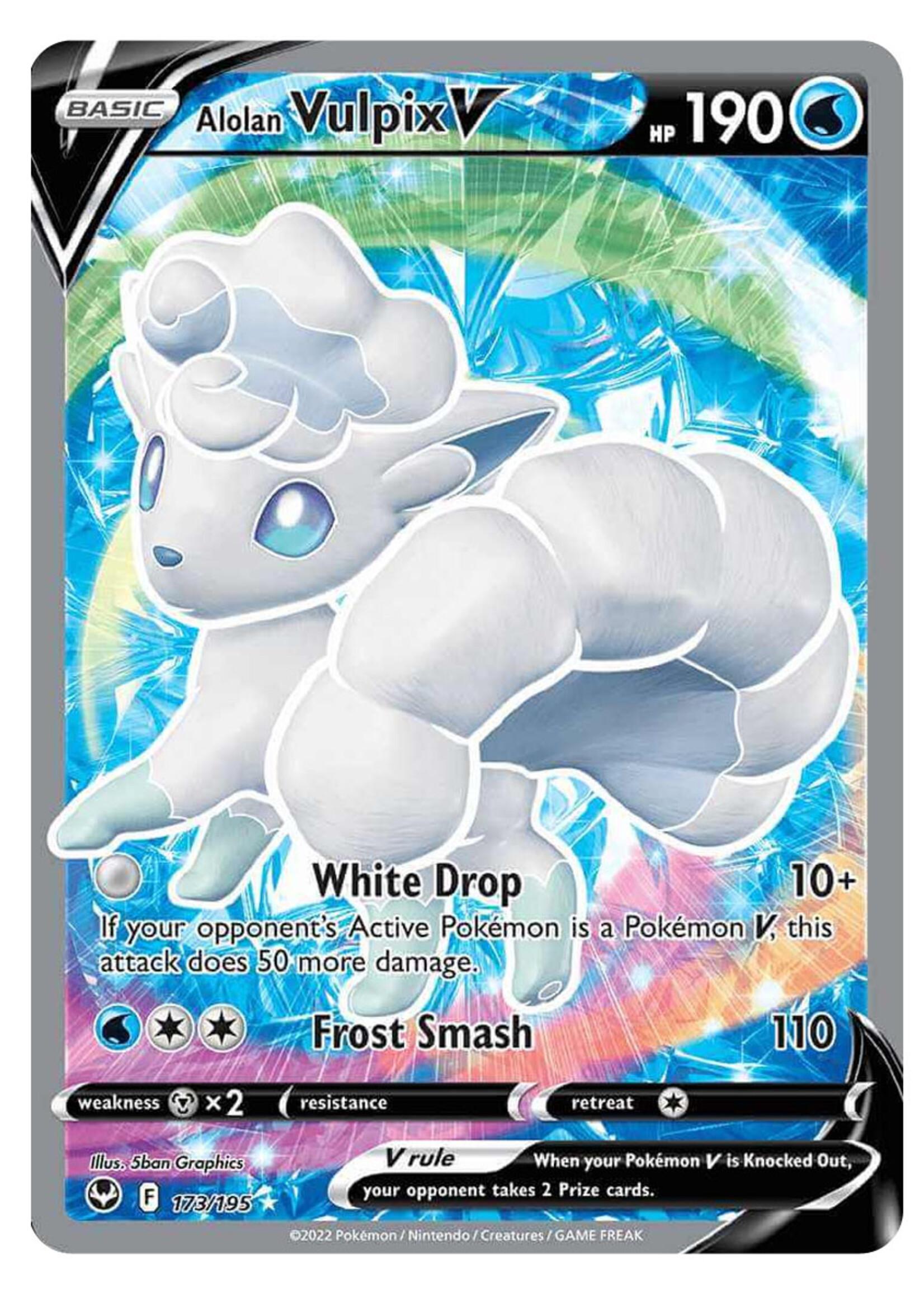 Alolan Vulpix V 173 (SIT): near mint