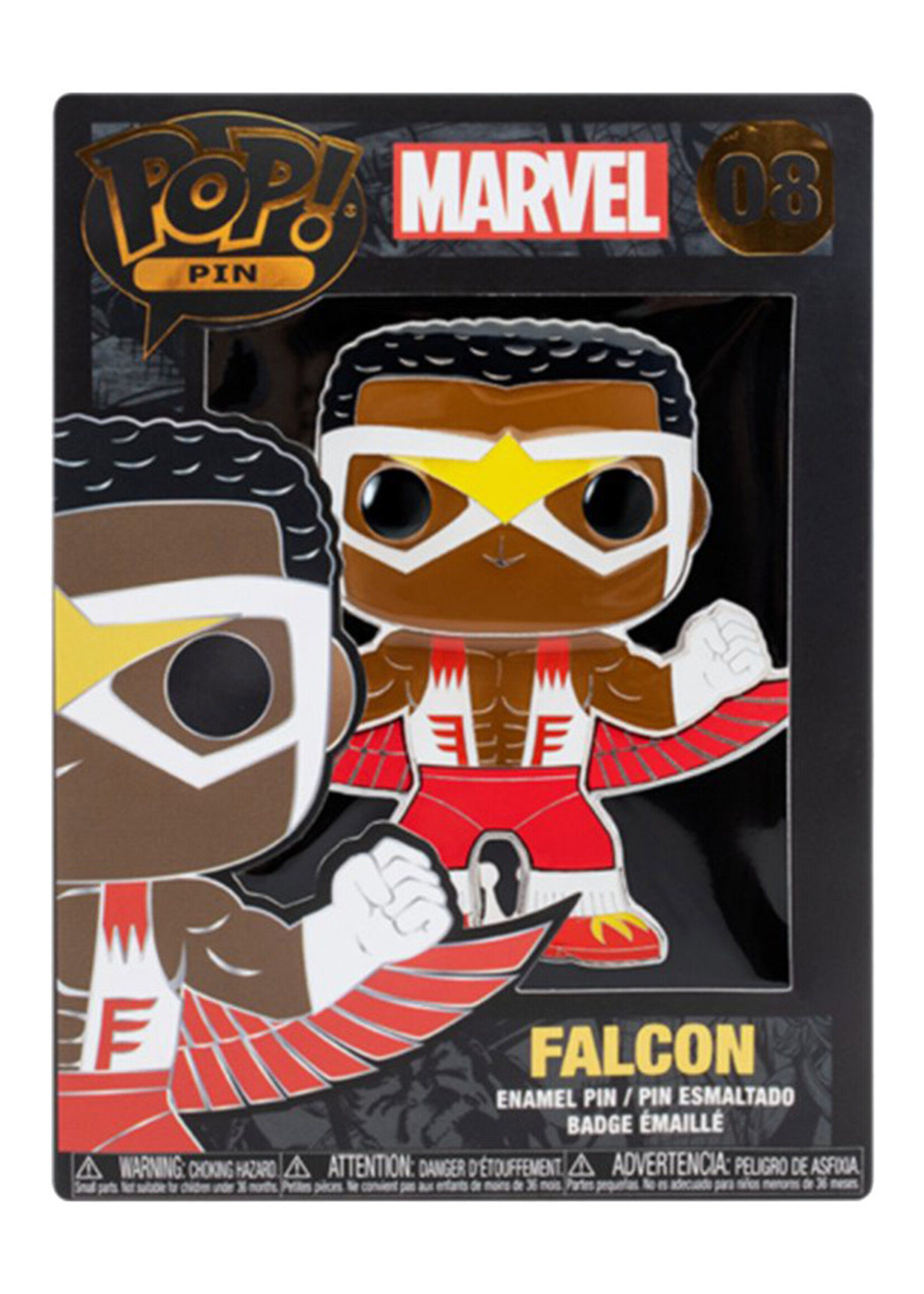 Marvel Funko Pop Large Enamel   Pin N° 08 Falcon