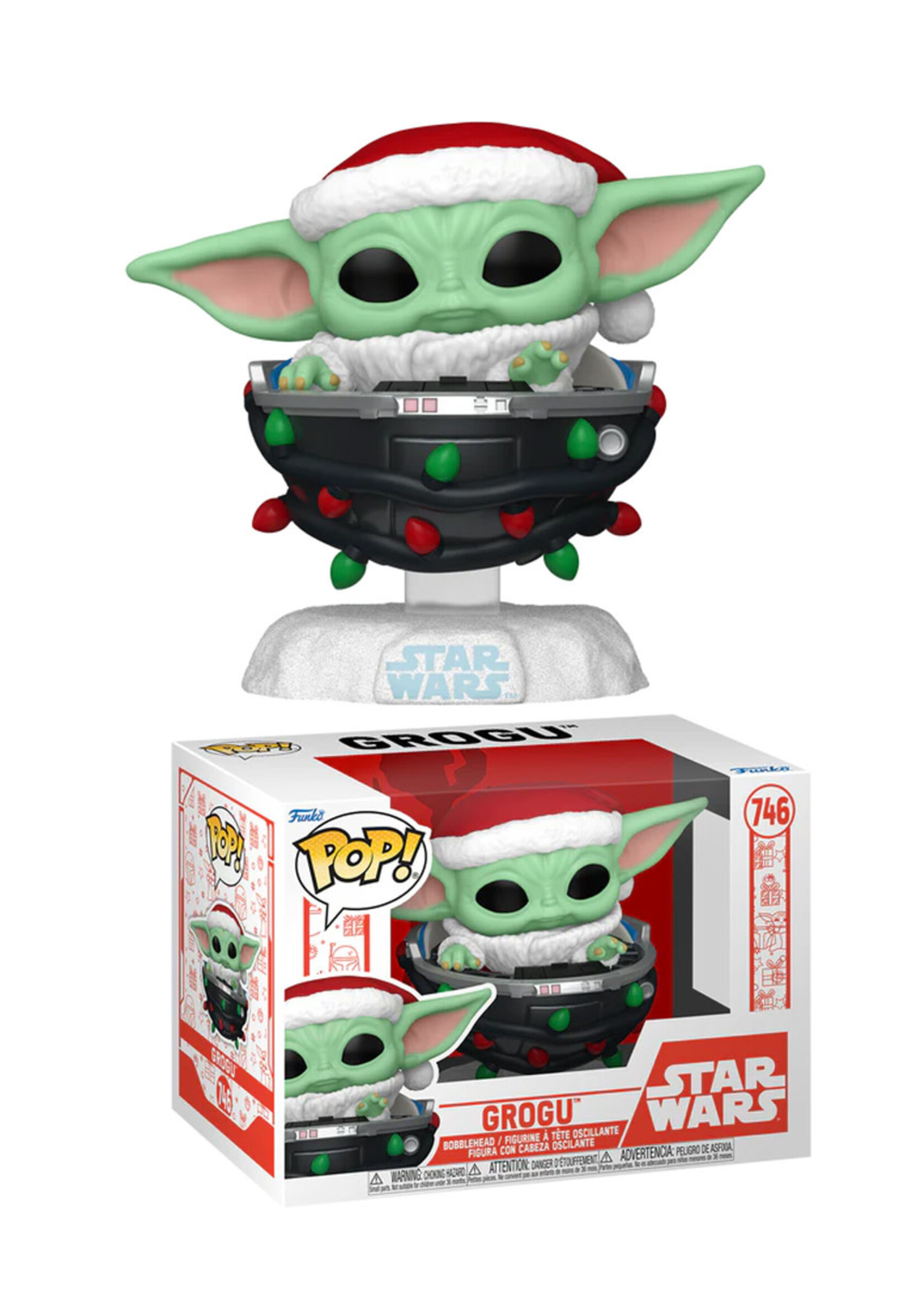 Star Wars Holiday Funko Pop N° 746 Grogu Christmas Ligh