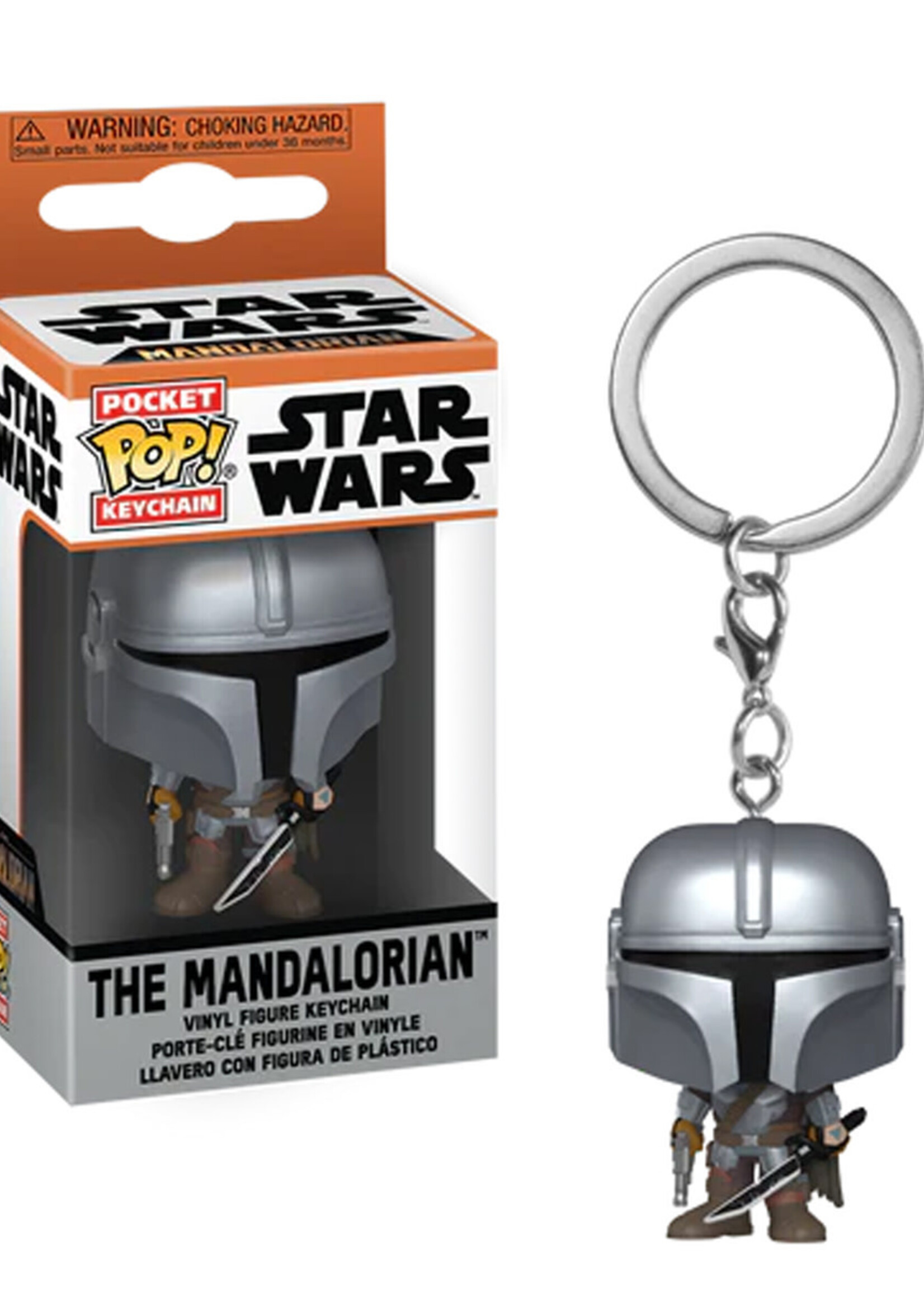 The Mandalorian Pocket Pop Keychains Mando W/ Darksabe