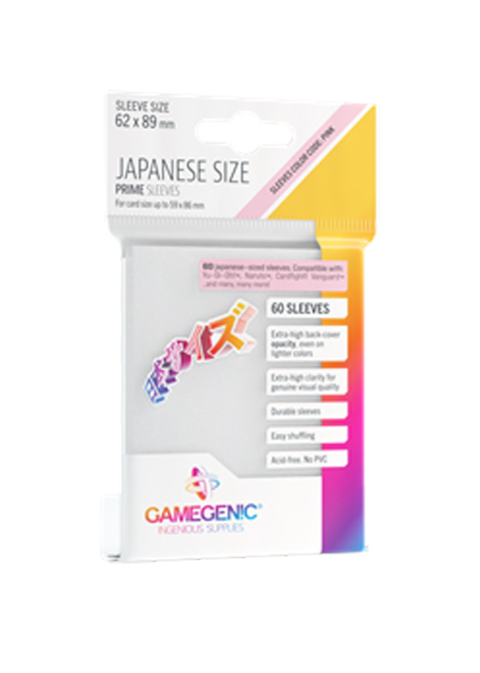 GameGenic Sleeves Japanese Size 62x89mm (60) White