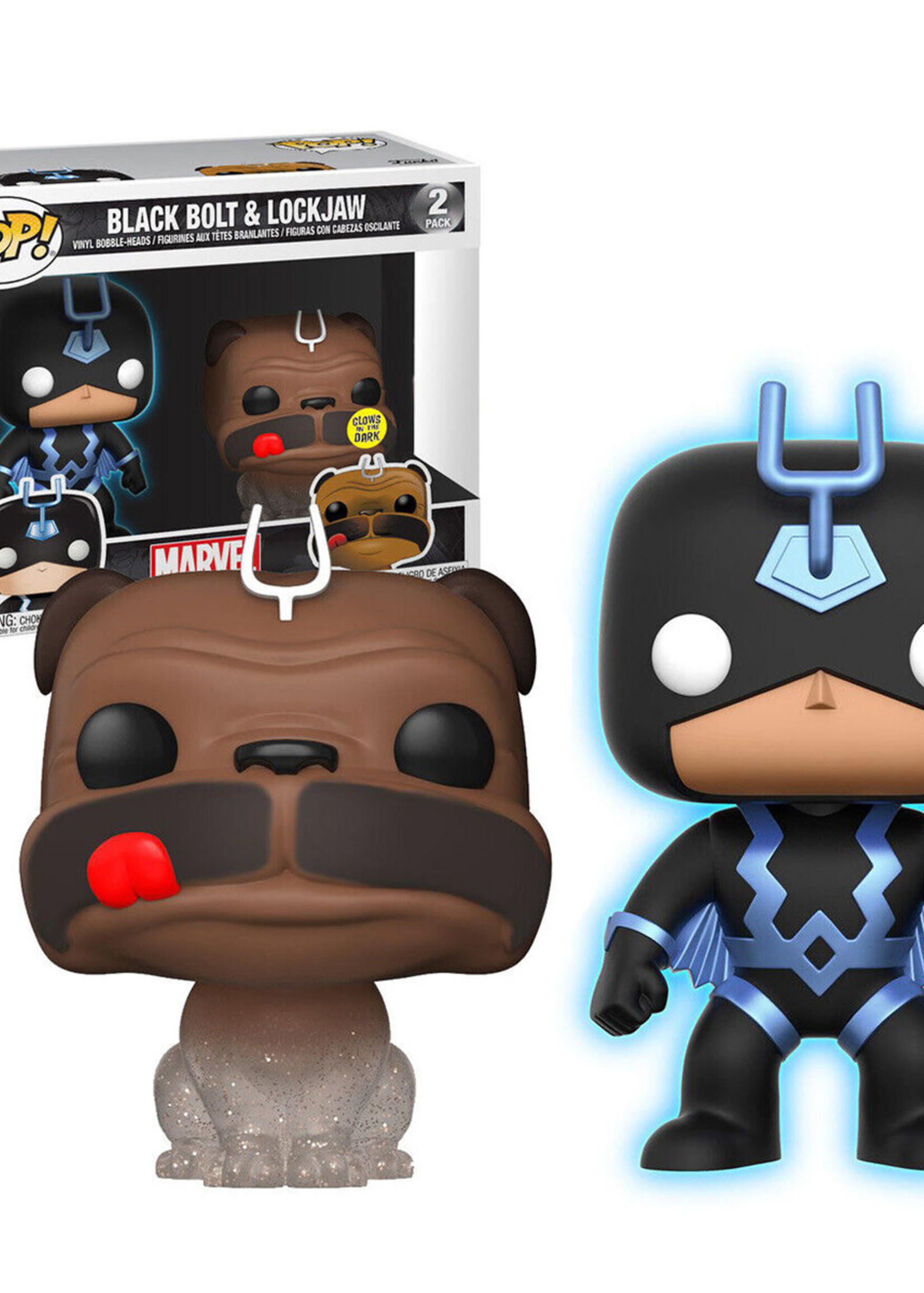 Marvel Funko Pop 2 Pack Black Bolt & Lockjaw