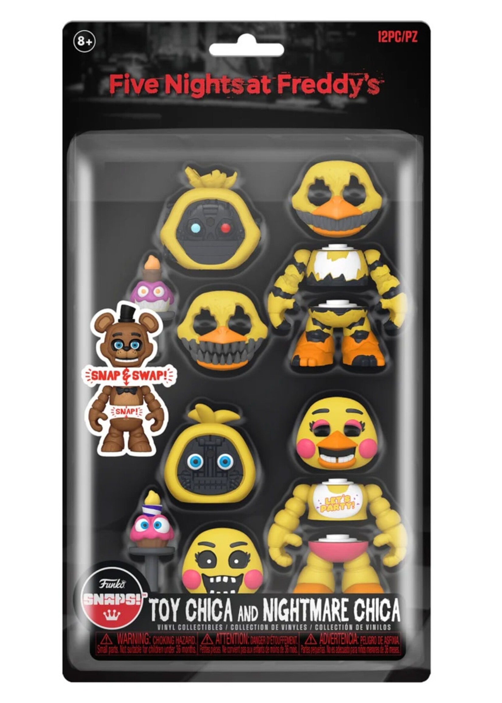 Five Nights at Freddy's Toy Chica & Nightmare Chica Double Snap Pack Funk