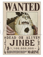 One Piece Wanted Bounty Poster  Jinbe 42x30cm