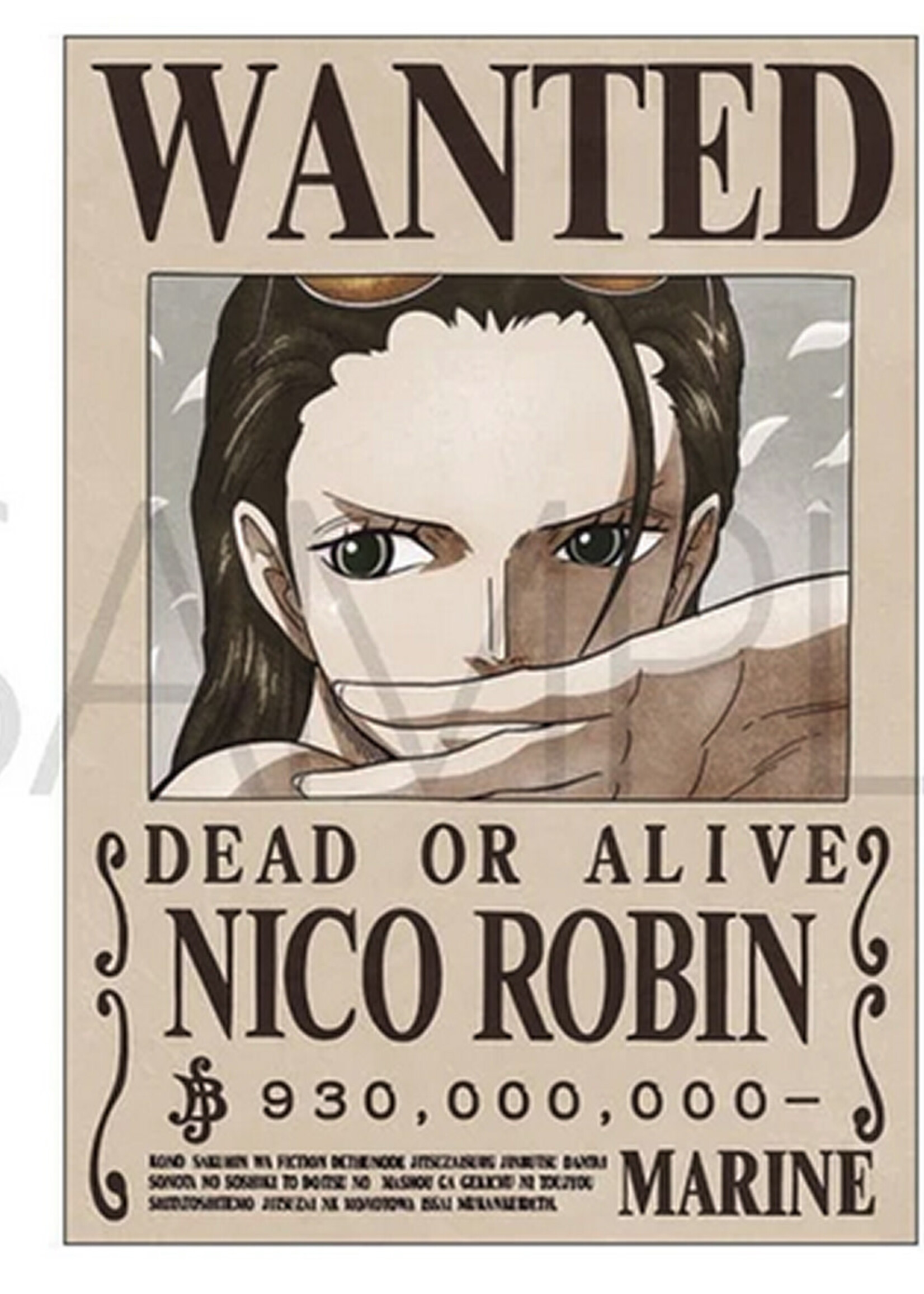 One Piece Wanted Bounty Poster  Nico Robin 42x30cm