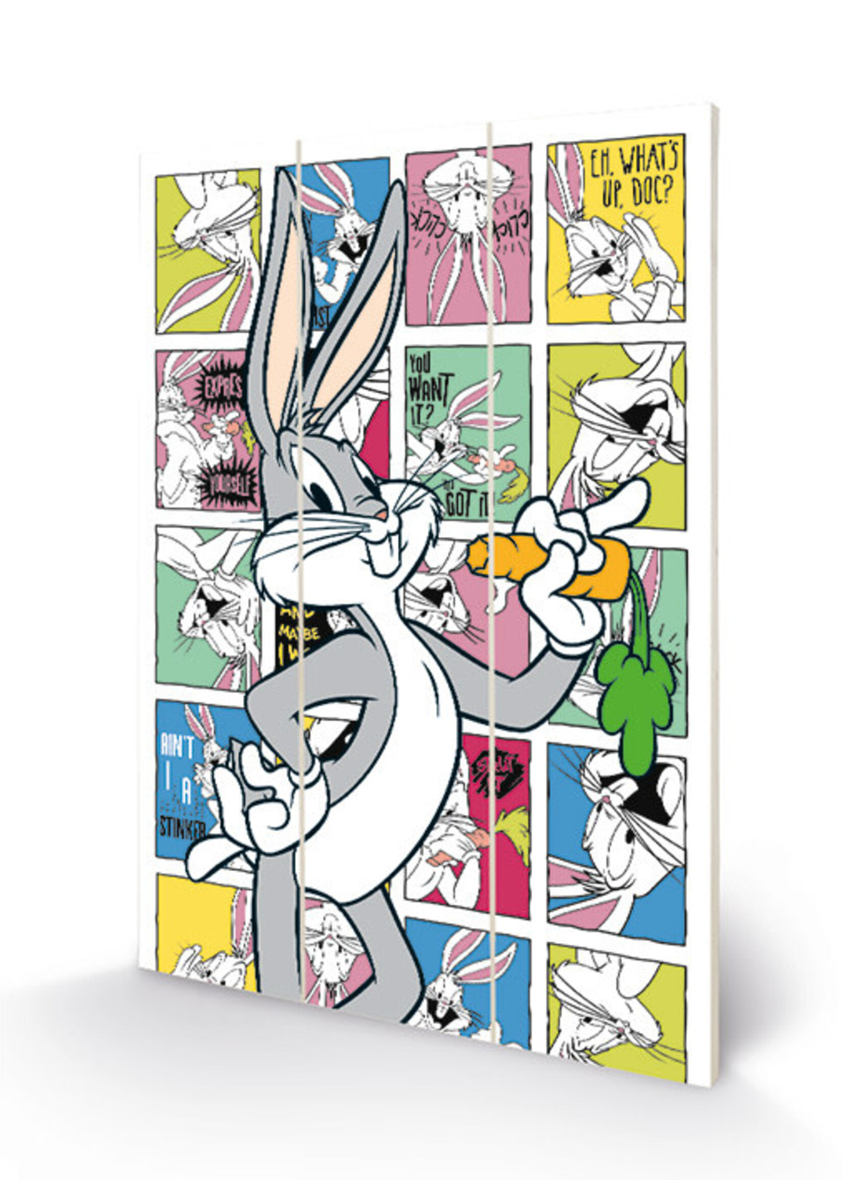 Looney Tunes Bugs Bunny Panels  Wood Print 20x29cm