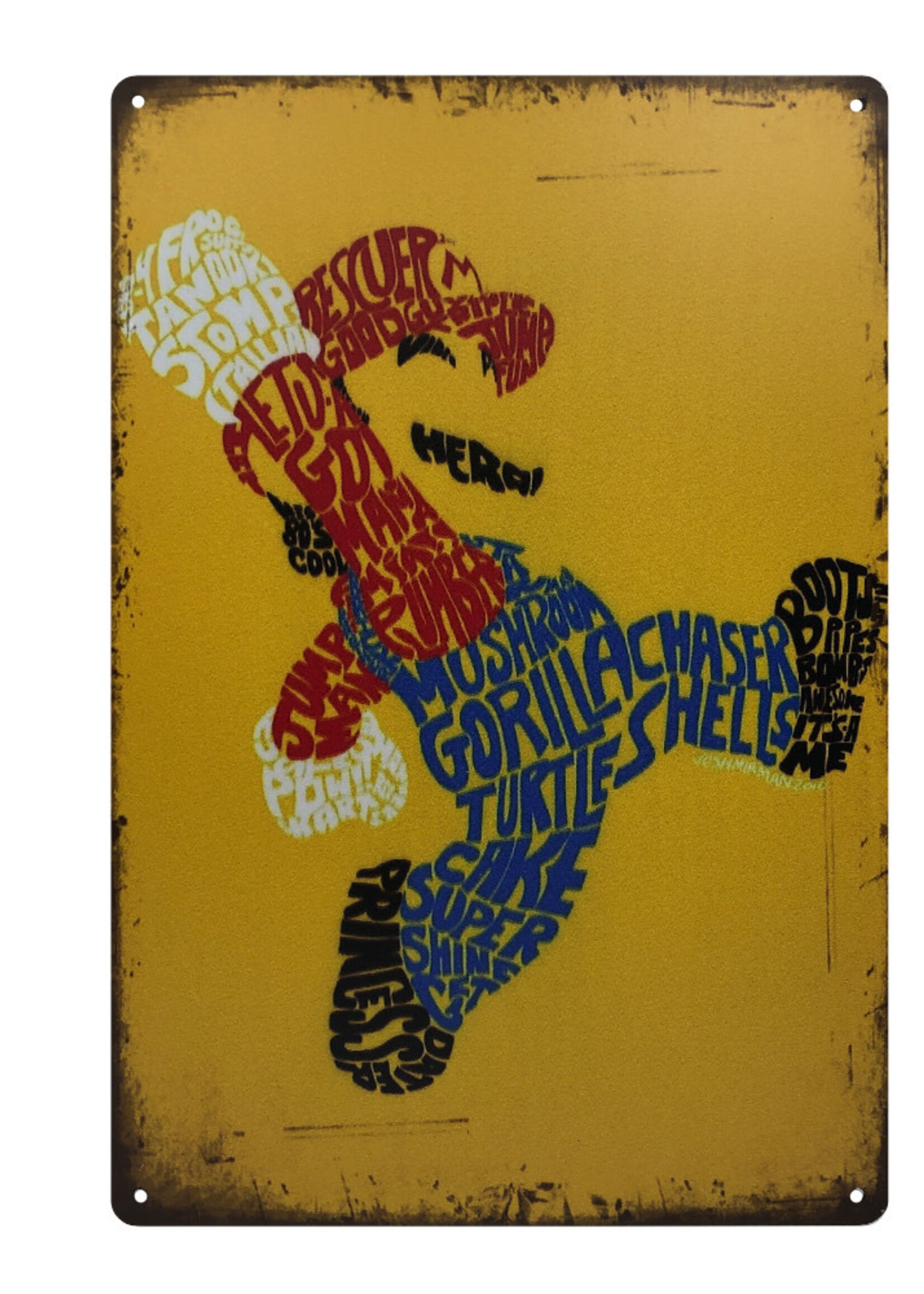 Mario Letters Metal Gaming  Sign
