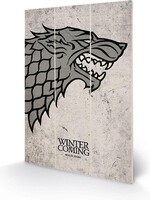 Game Of Thrones Stark Sigil Wood Print 20x29cm