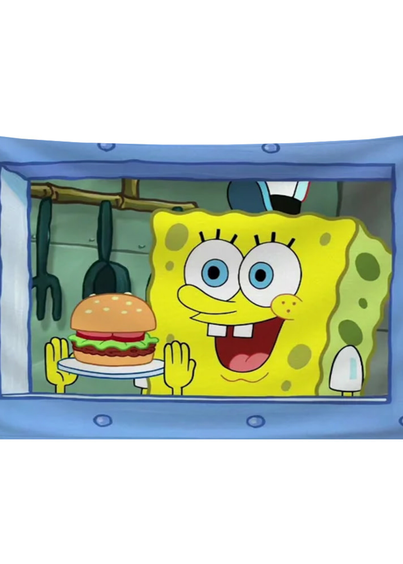 Vlag 60 x 90cm Spongebob  With Burger